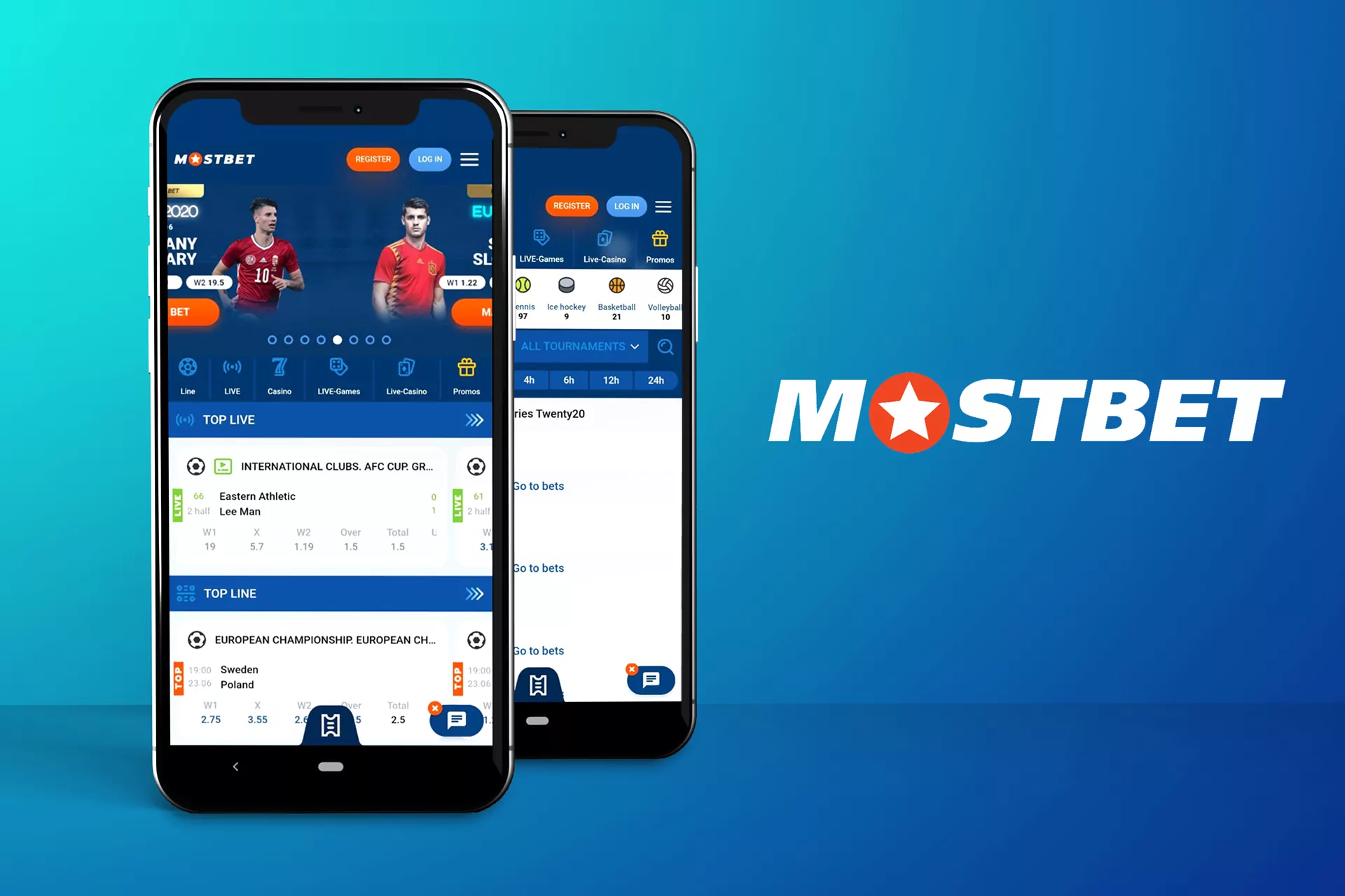 Download the Mostbet app for Android or iOS to be capable place bets on your smartphone.