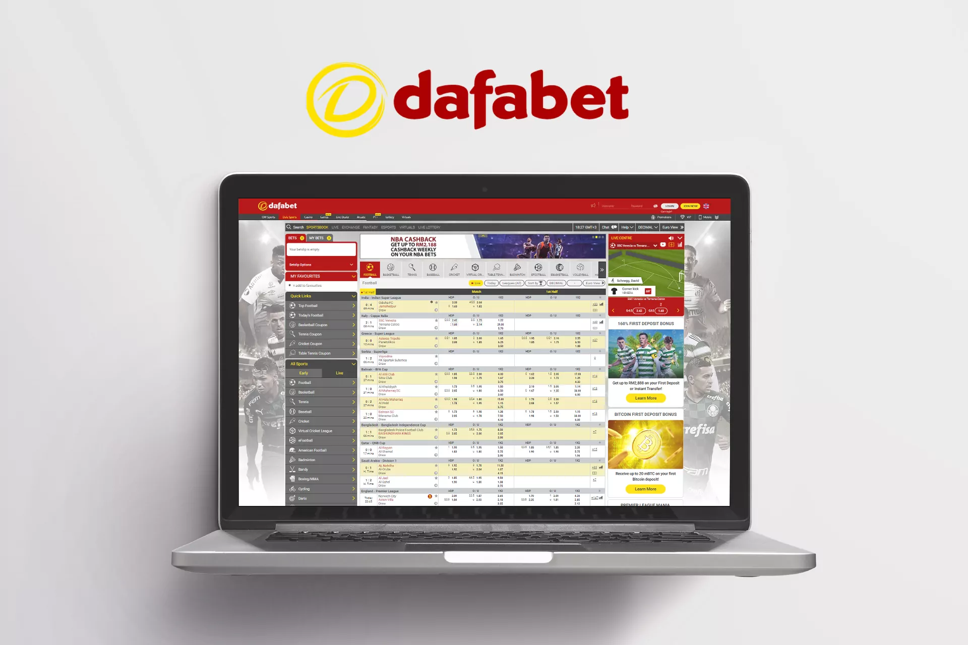 Dafabet is one of the most famous Asian bookies that works under the Curacao license.