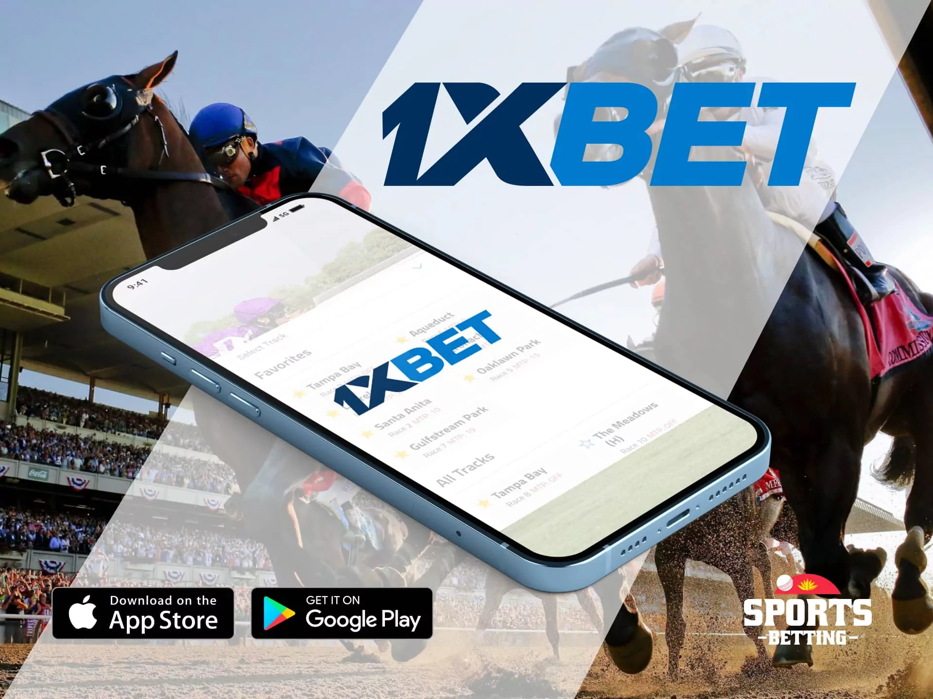 1xBet horse racing betting site with highly competitive odds.
