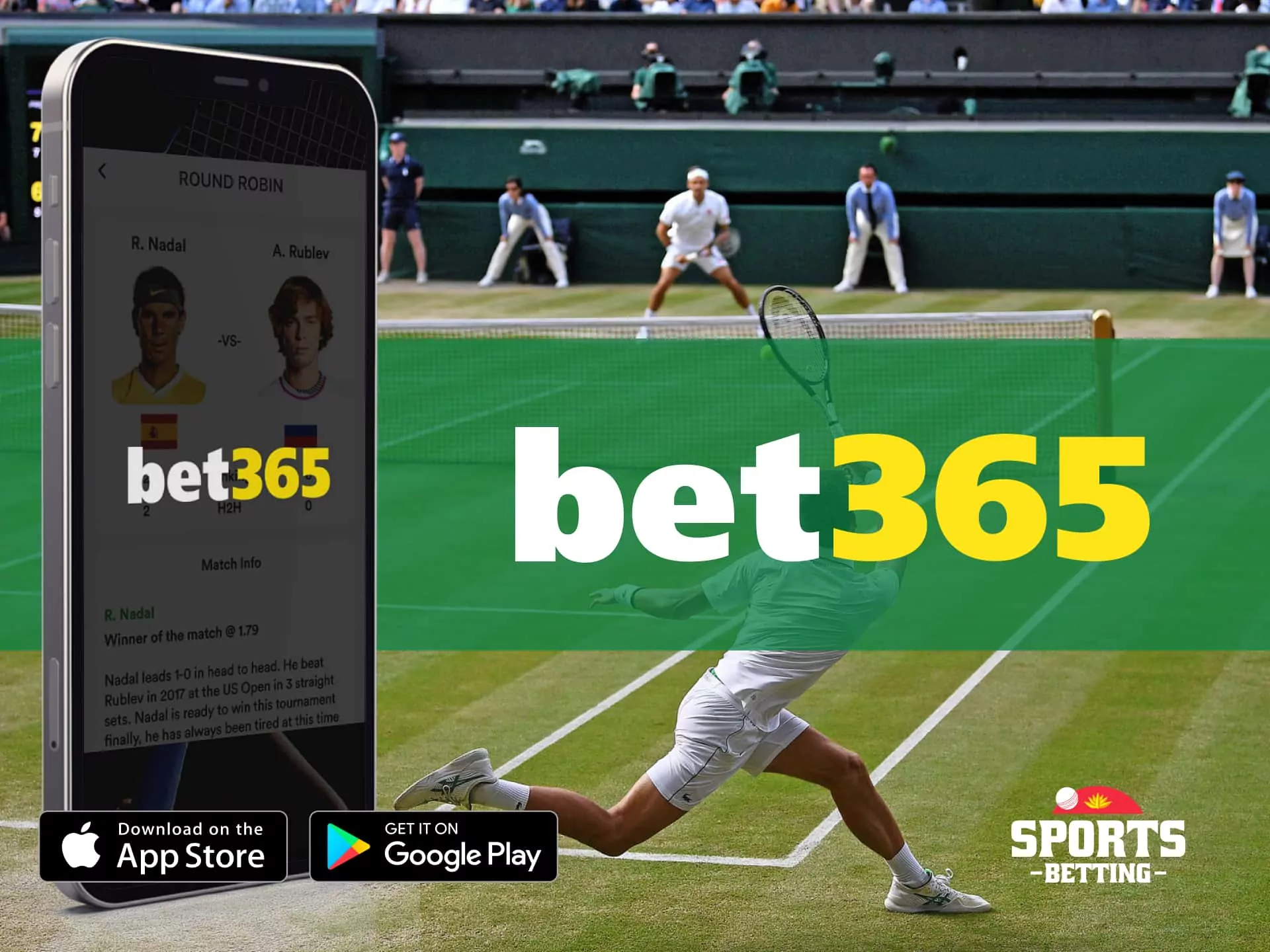 Bet365 tennis betting site with a wide range of available payment systems.