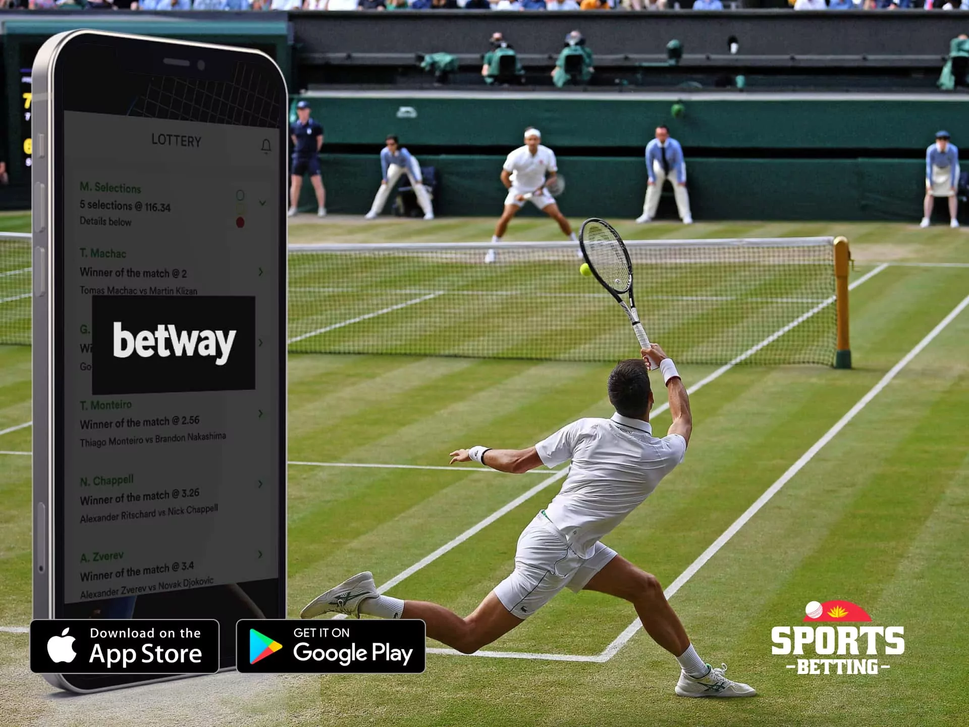 BetWay tennis betting site with a free betting club.