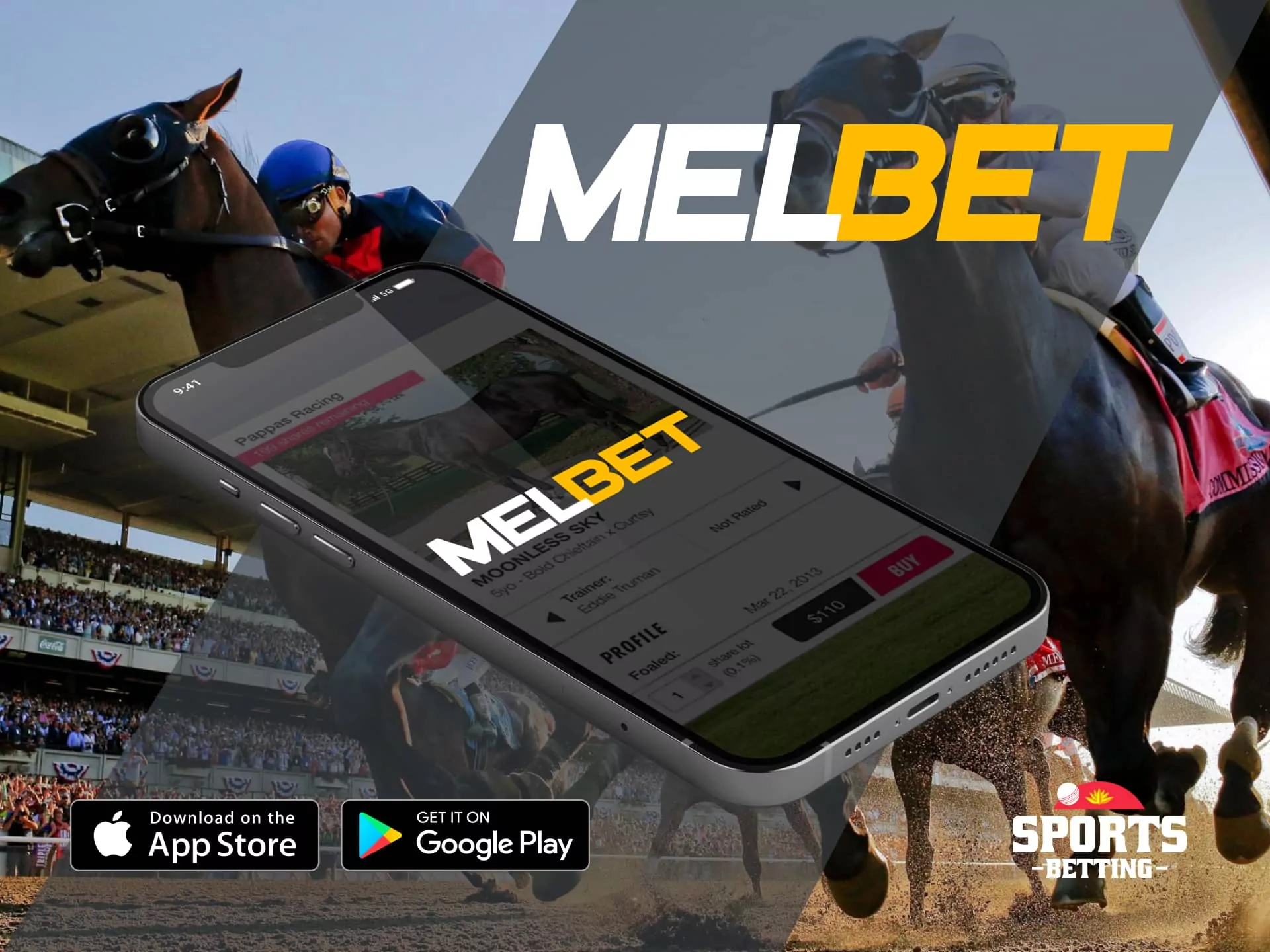 Melbet horse racing betting site with excellent minimum and maximum deposit and withdrawal limits.