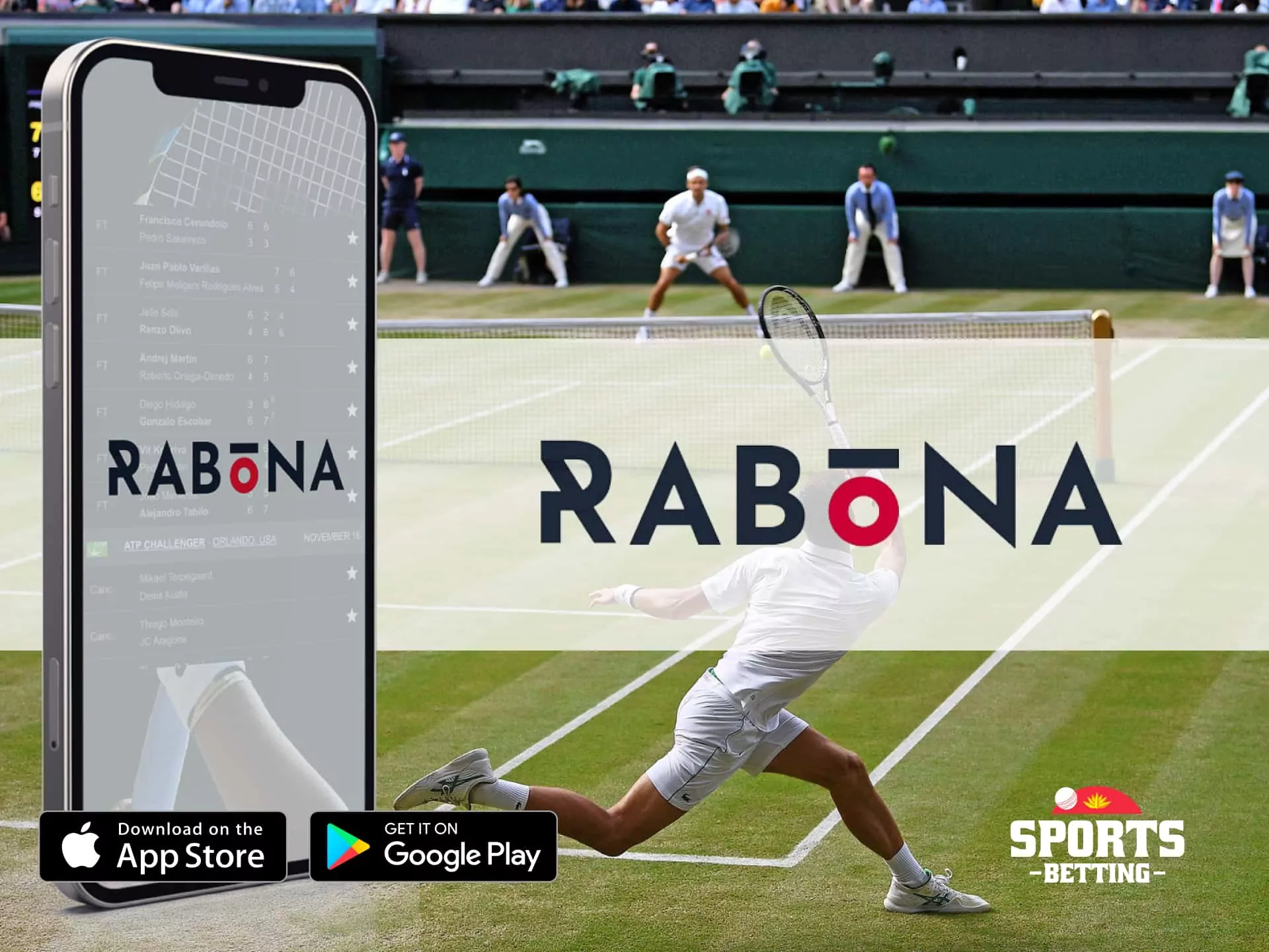 Rabona tennis betting site with fast registration.