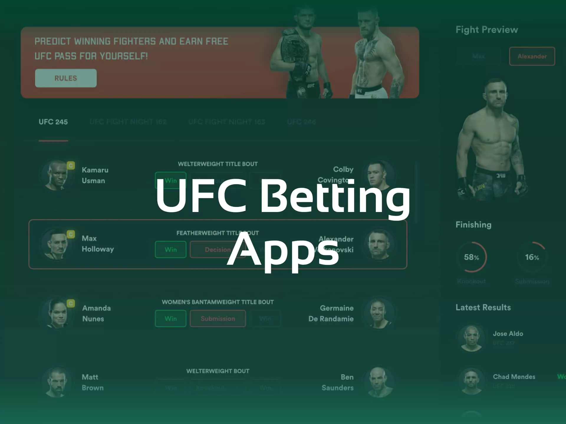 UFC is as convenient in the apps as on the sites. It's useful brokers feature.