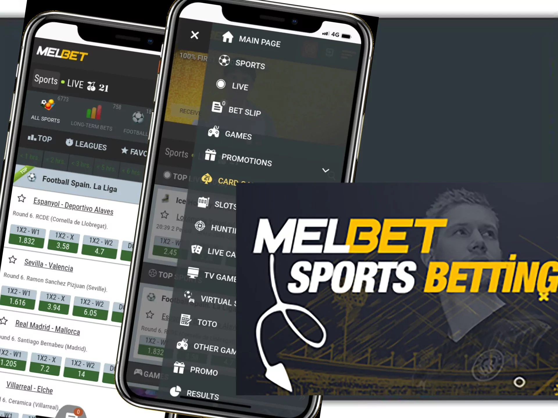Sports betting in the melbet.