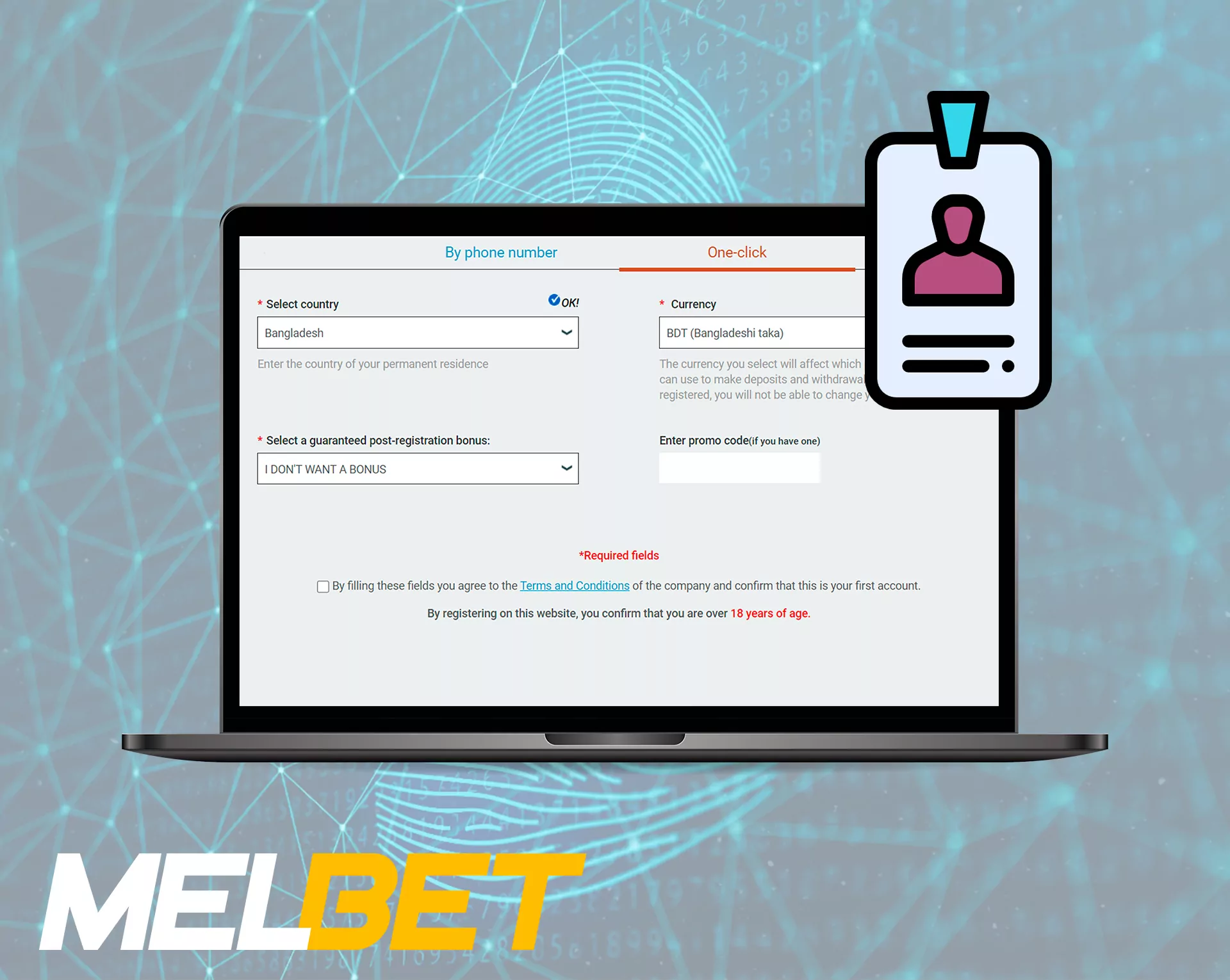 You should verify your Melbet account to withdraw winnings.