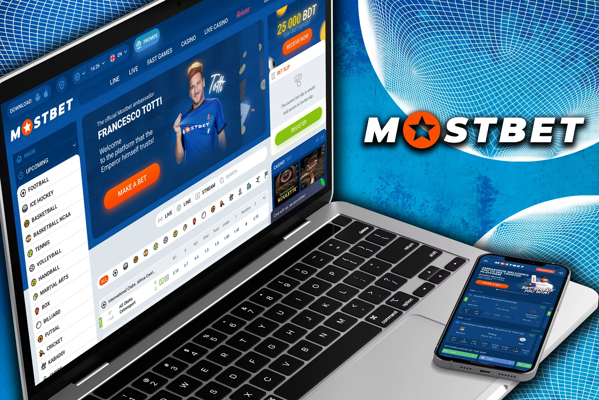 Mostbet is the best betting site for online sport betting in Bangladesh.