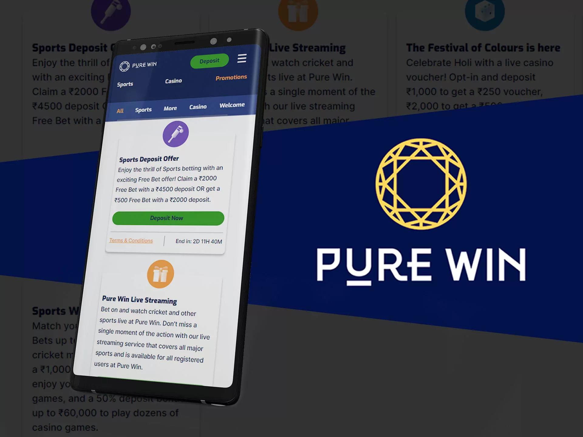 Pure Win have attractive bonuses for betting.