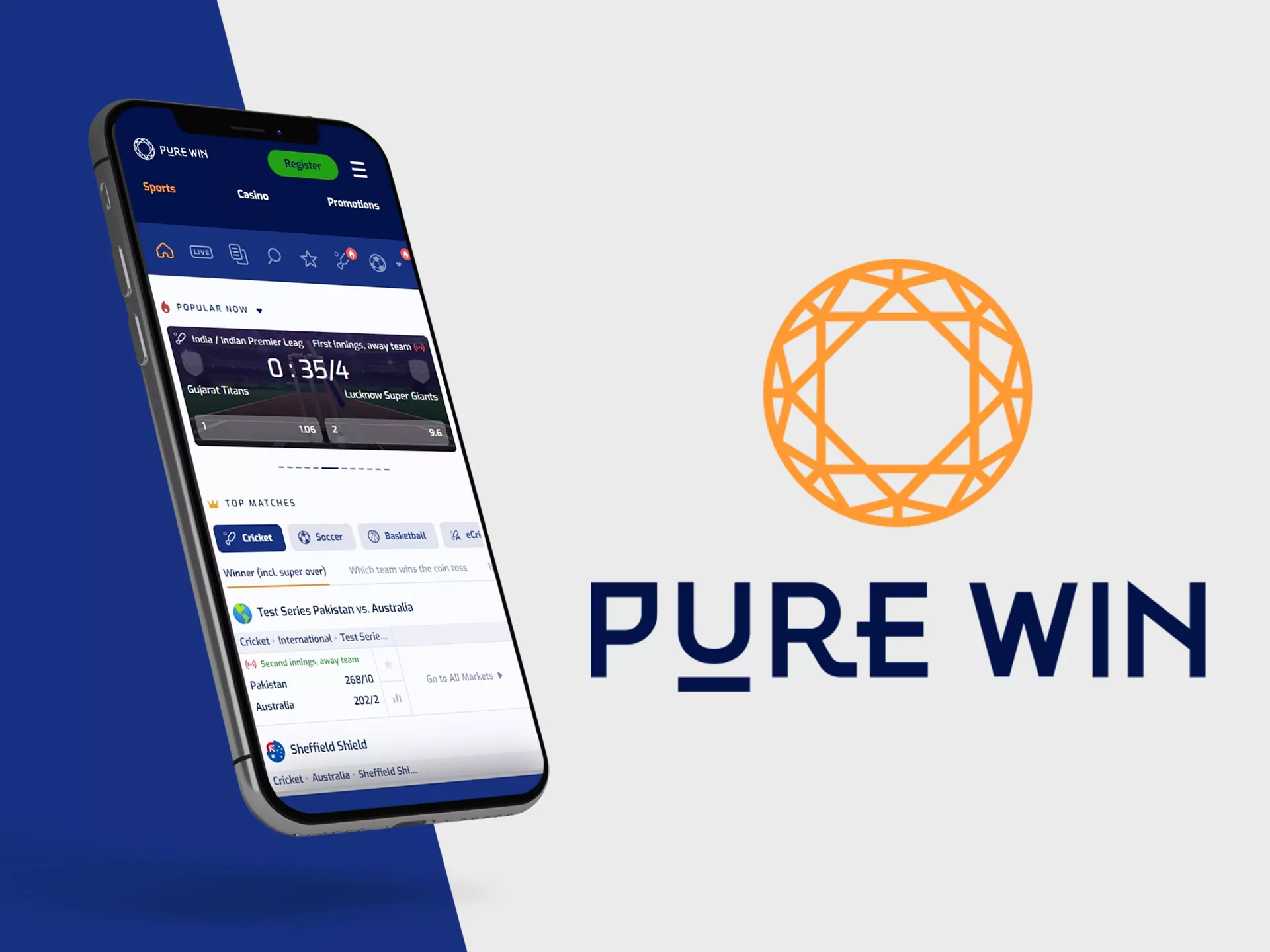Pure Win online betting and casino app in Bangladesh.