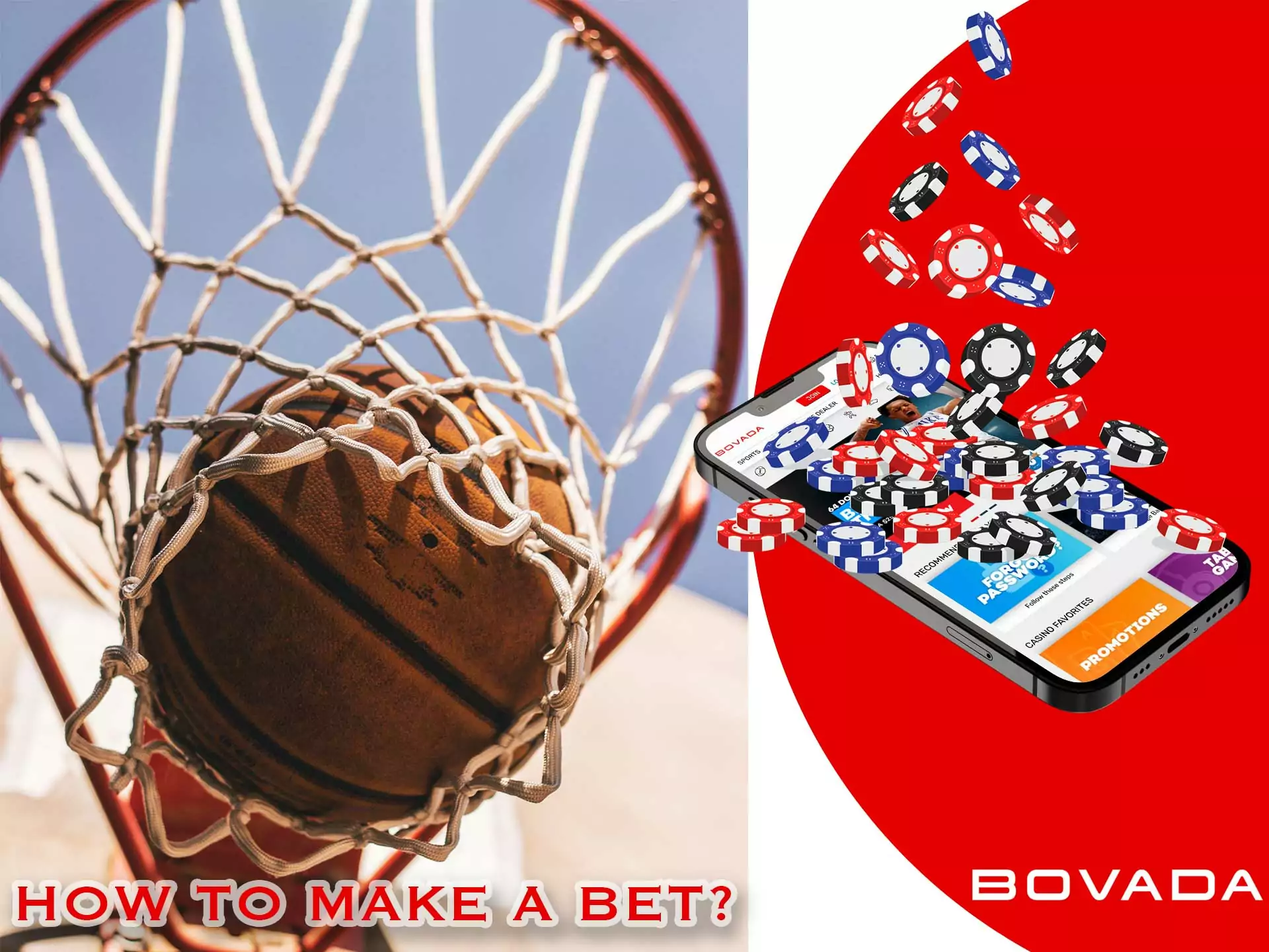Instruction: how to place a bet in the Bovada app.