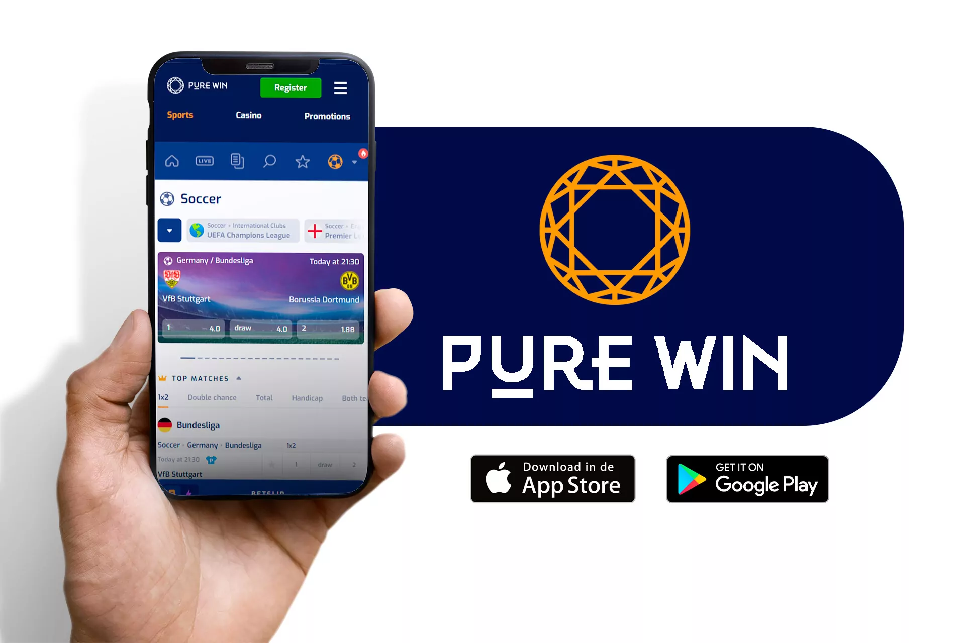 Bet on football in Bangladesh with Pure Win online betting site.