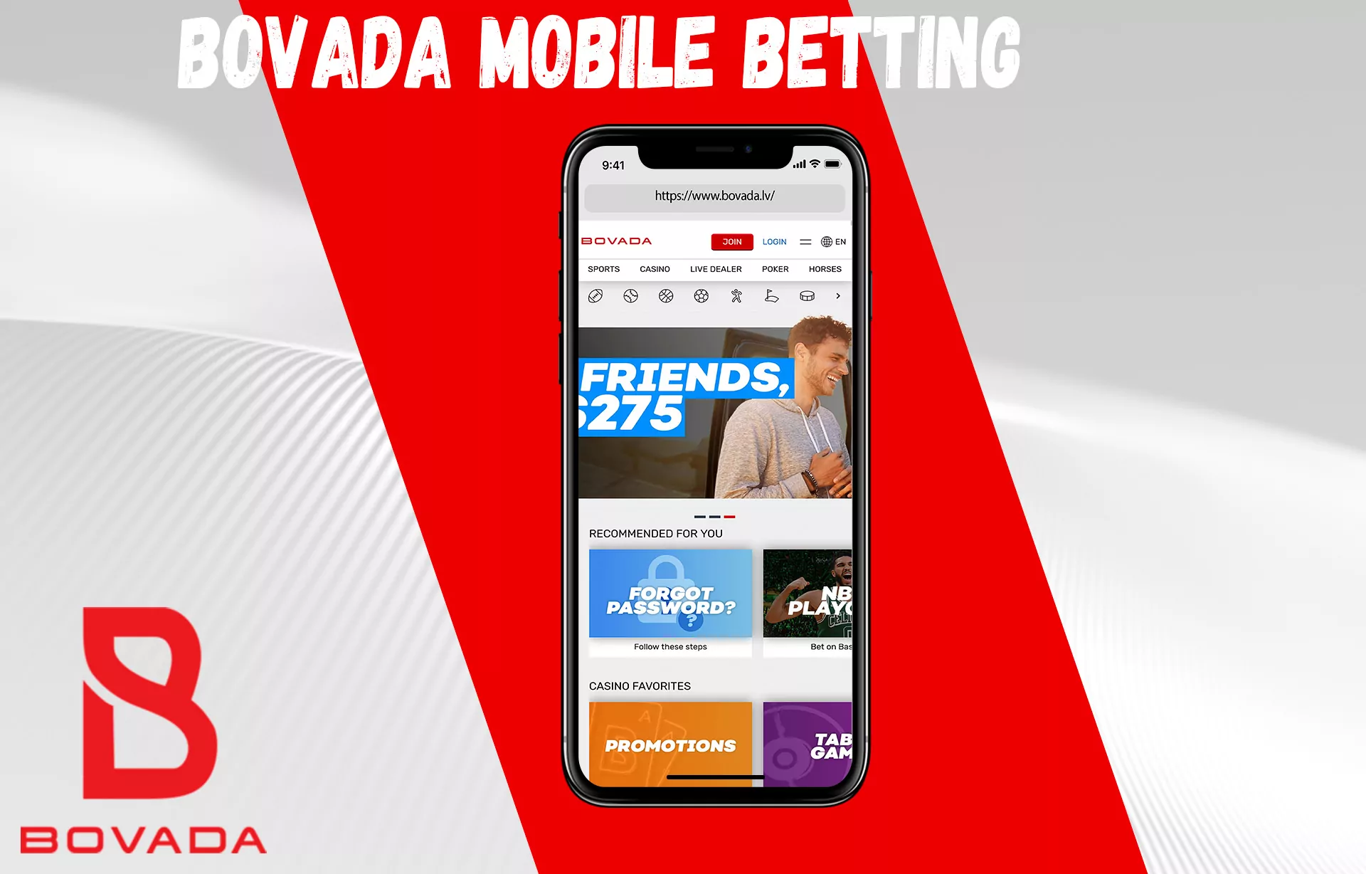 Bovada can be used without installing an app, just open your mobile browser and search for a bookmaker.