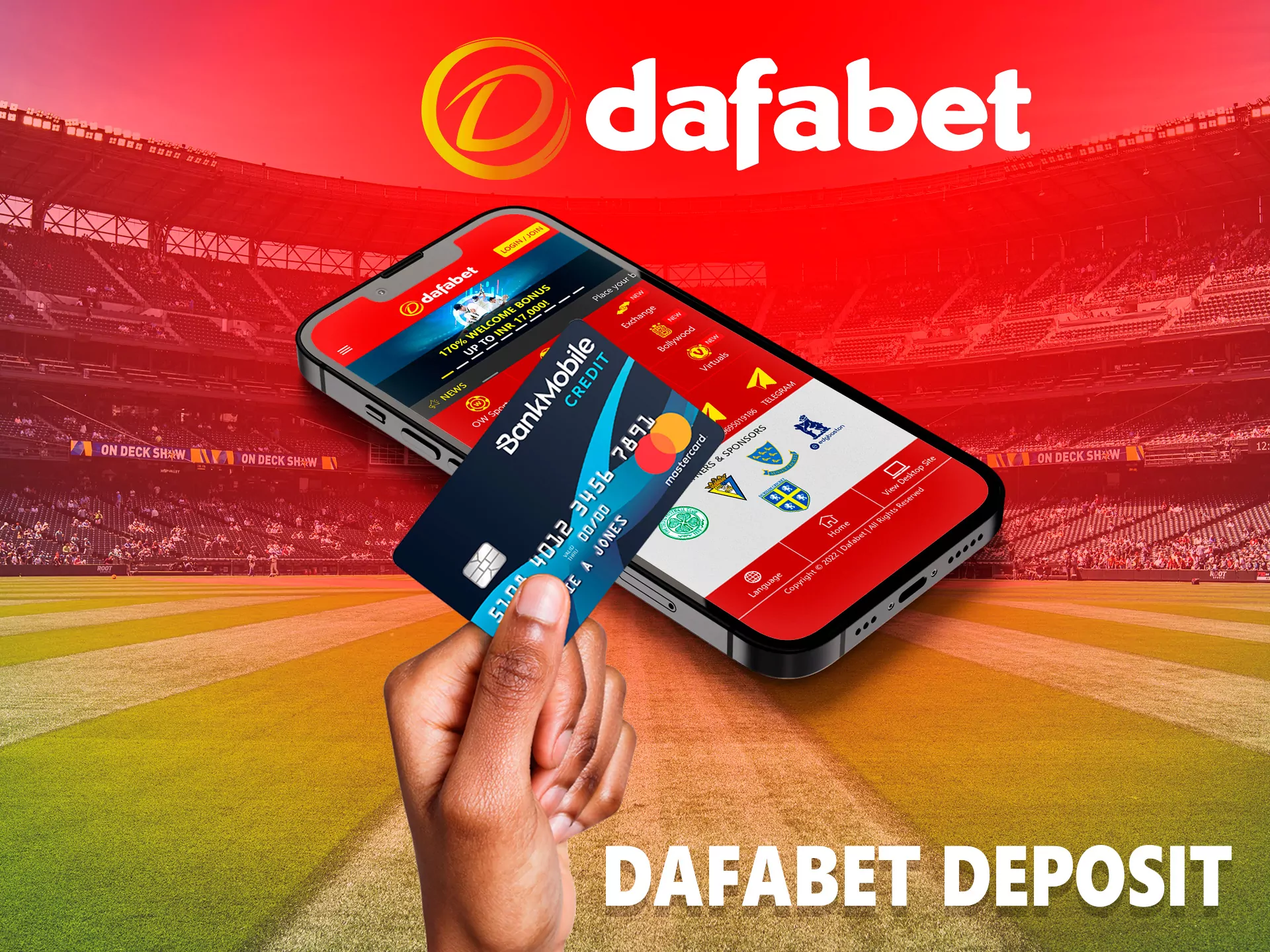 To start betting, simply fund your Dafabet account, our simple guide will help you with this.