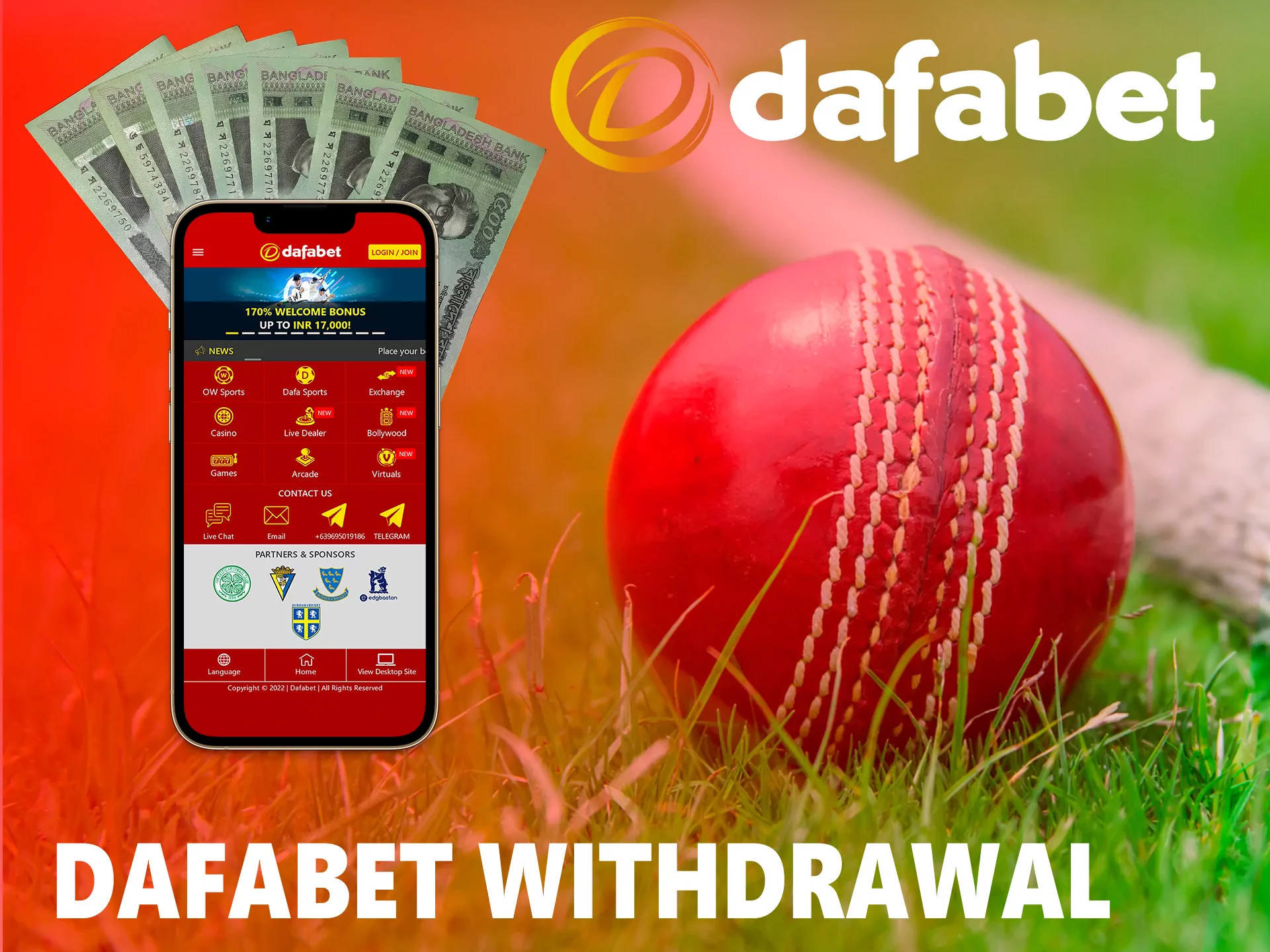 Get money that you win in Dafabet in a couple of kicks, and our guide will help.