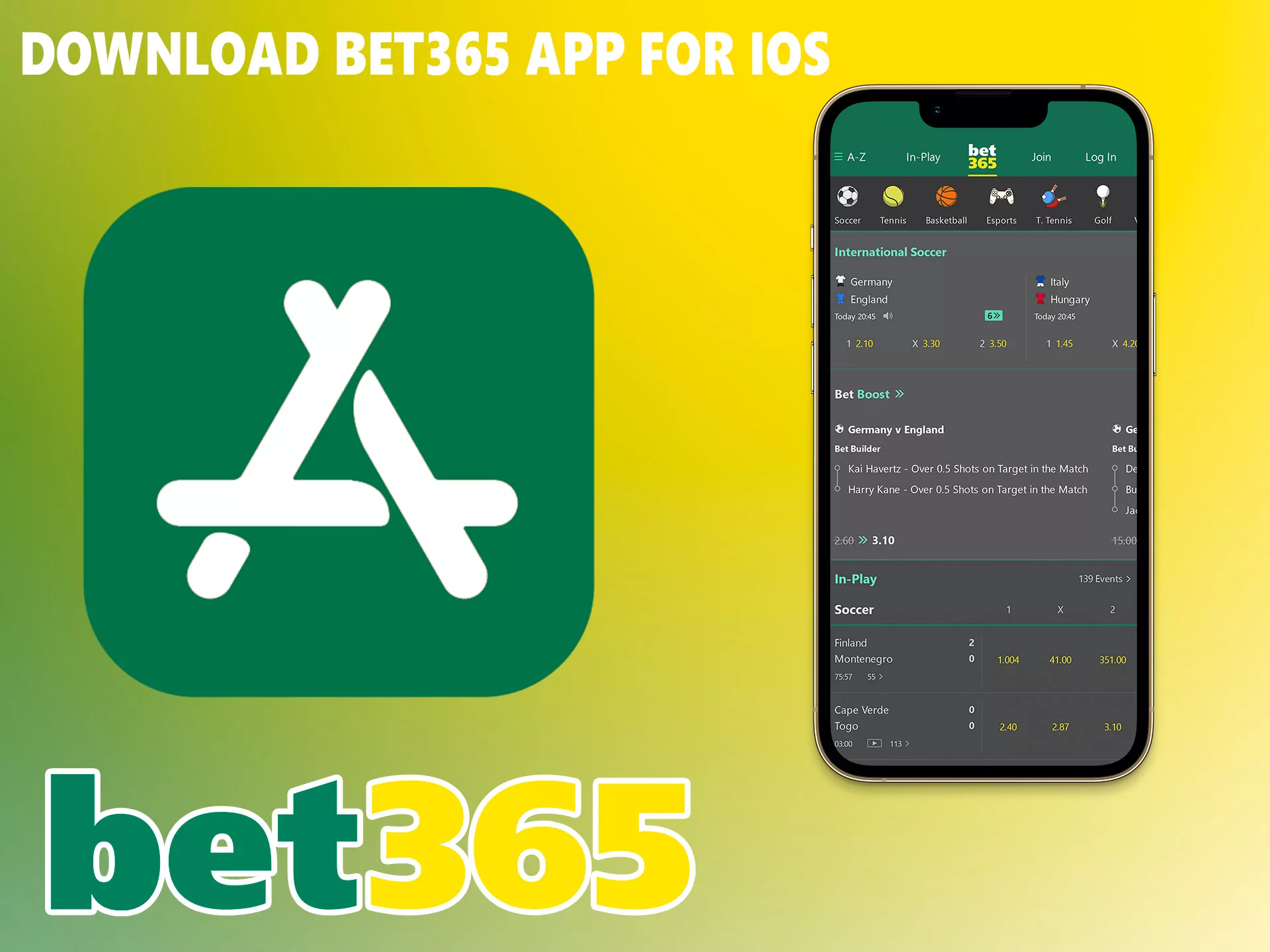 There are no restrictions on betting apps in the App Store so you can easily find and download the Bet365 app.
