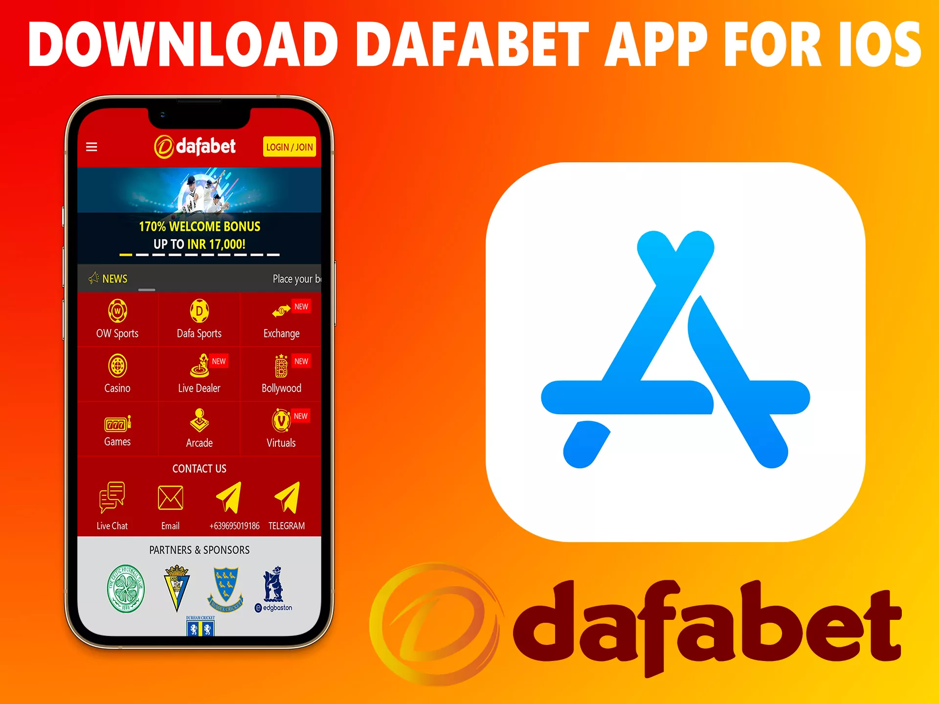 The App Store allows you to download the Dafabet application to your Apple gadget, it is easier to get it here.