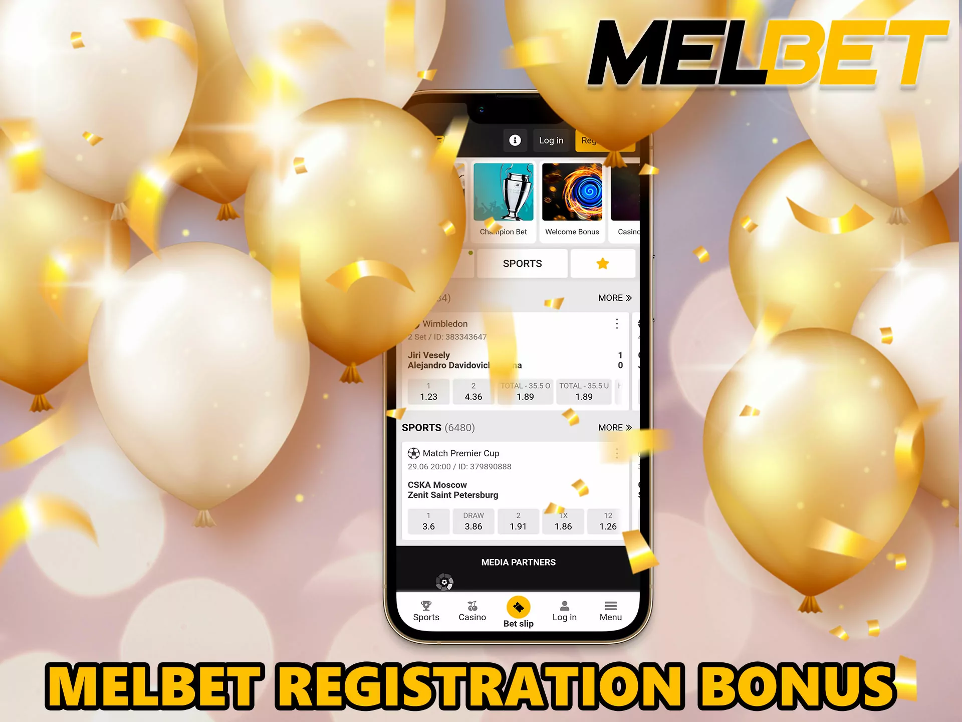 Several bonuses are available to Melbet players at once, let's find out more about them.