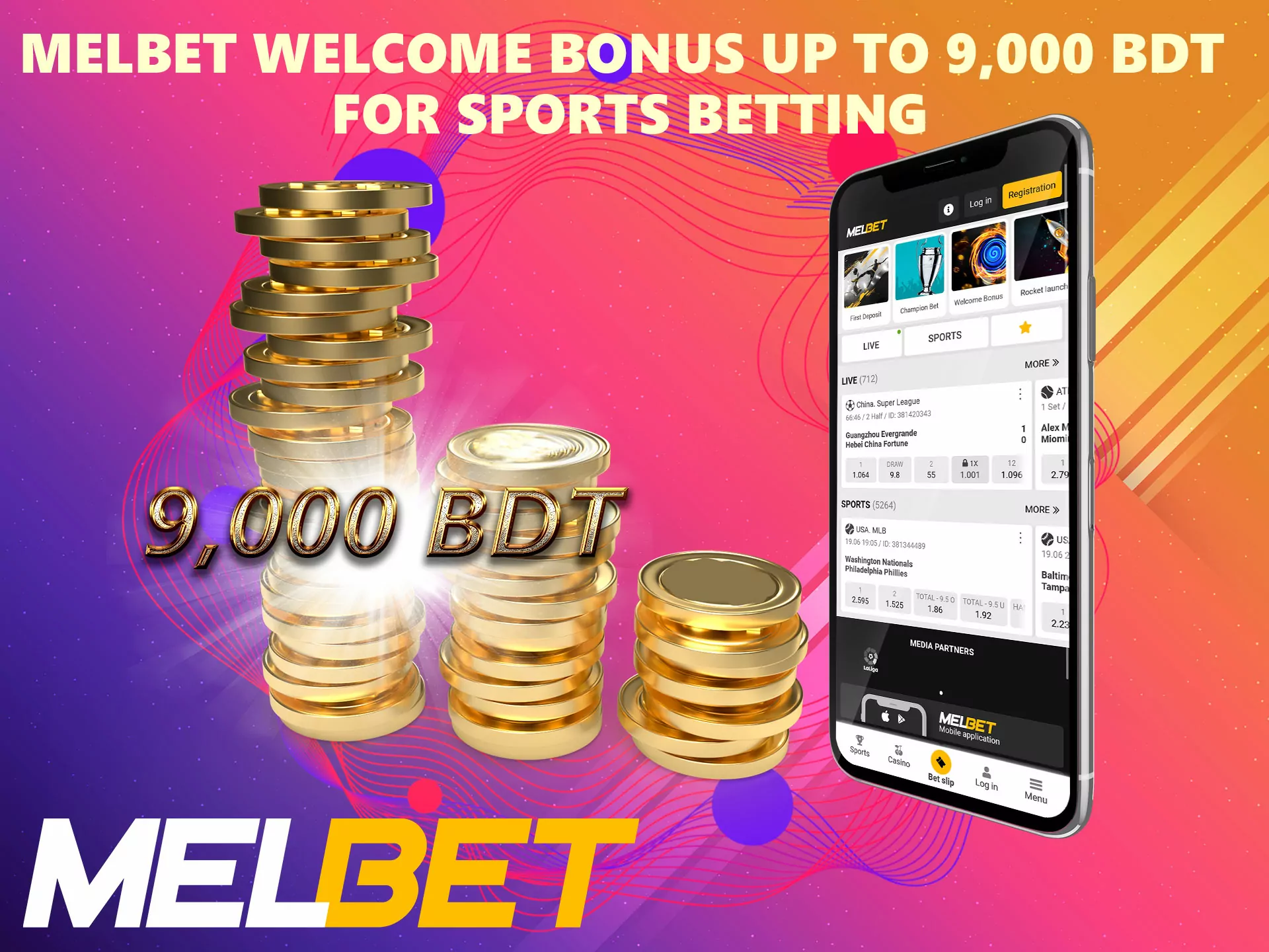 Get a nice incentive to make your first deposit in Melbet, nice gifts are waiting for you in Melbet.