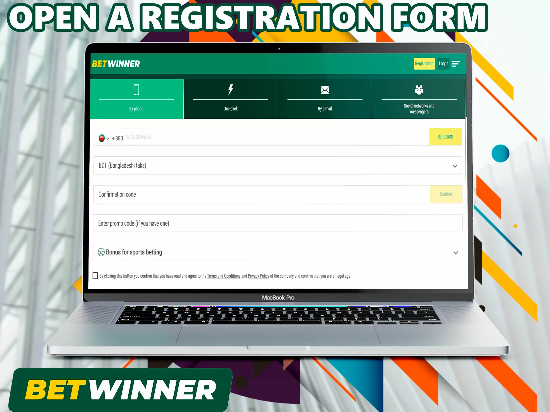 In the bookmaker's menu, click on the "registration" button, thereby going to the account creation form.