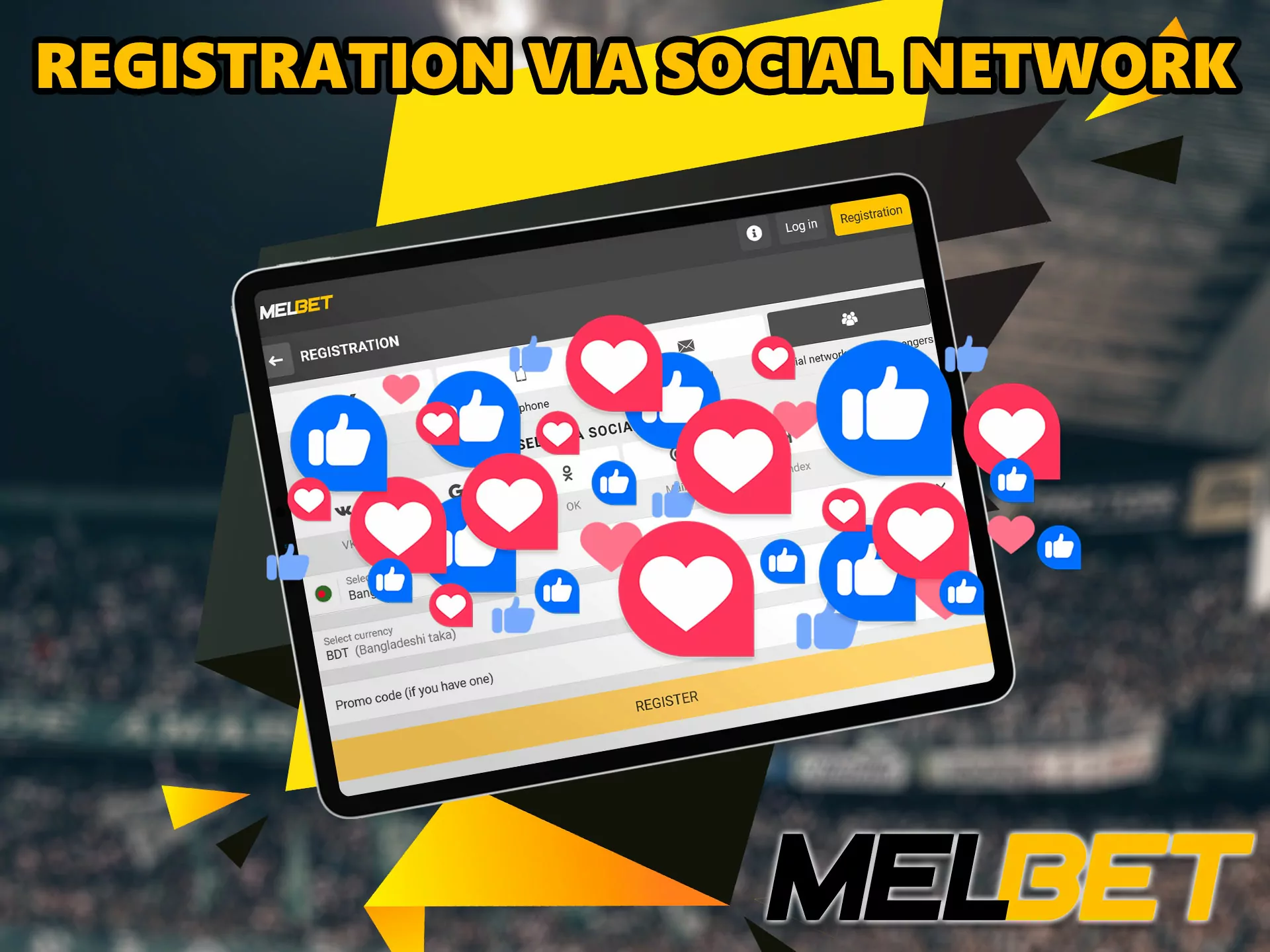 This registration option is similar to "one-click" registration, but the only difference is that the information is pulled from the social network, you do not need to enter it manually.