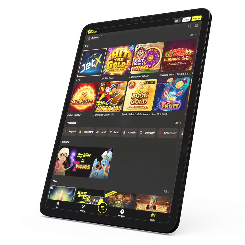 Play online casino at Parimatch and win jackpot.