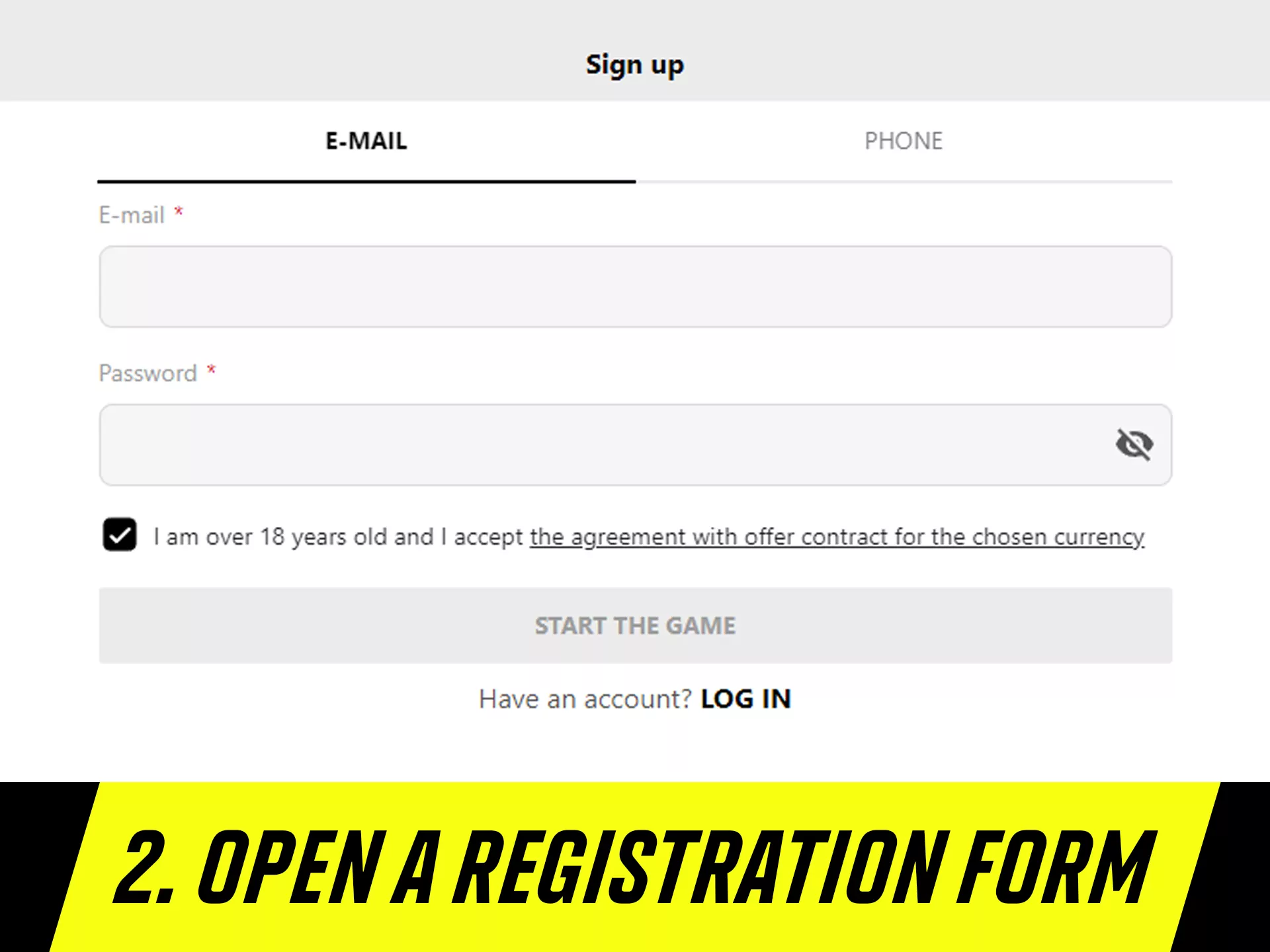 Click sign up button.