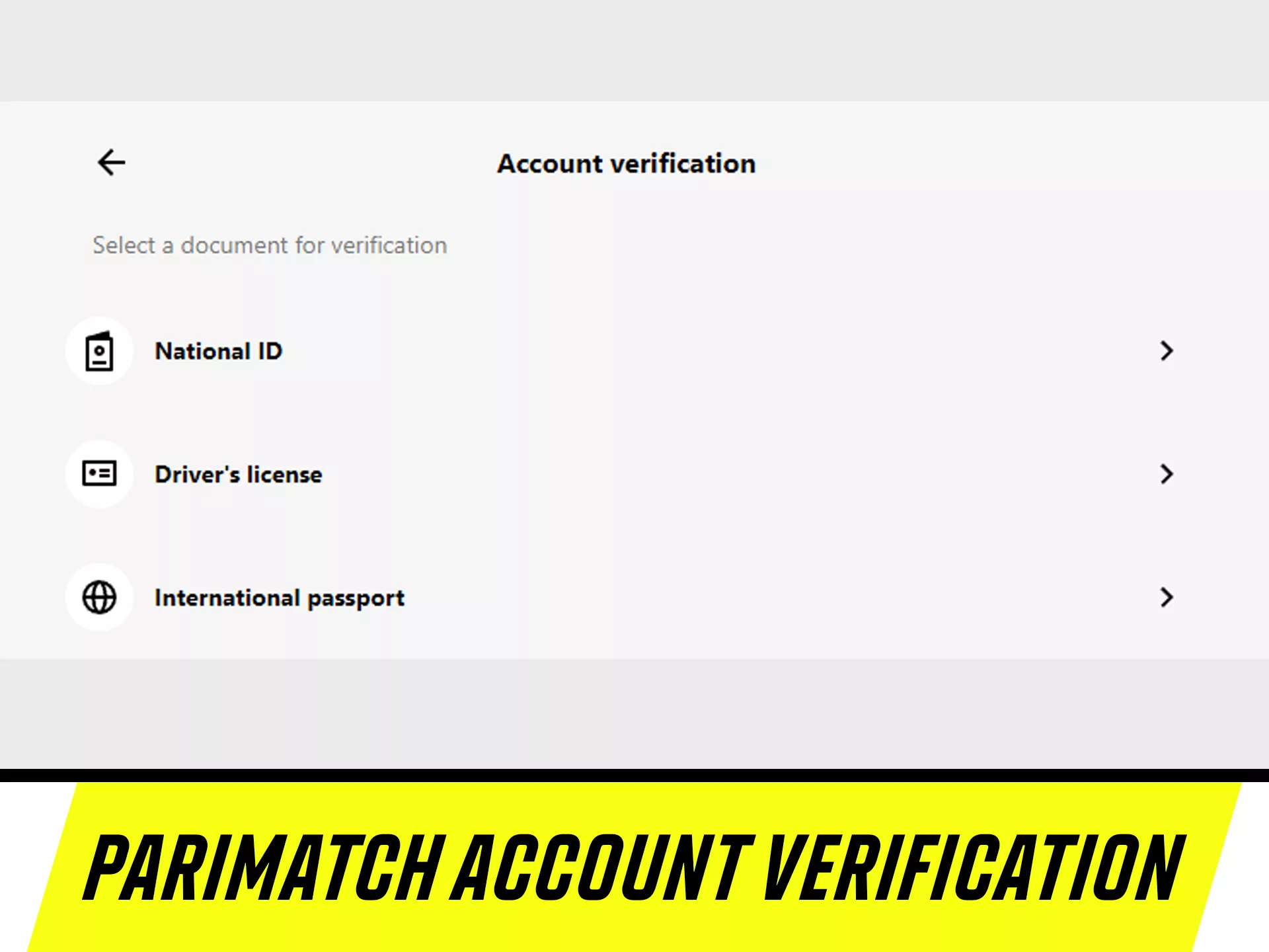 Verify you account by sending document.