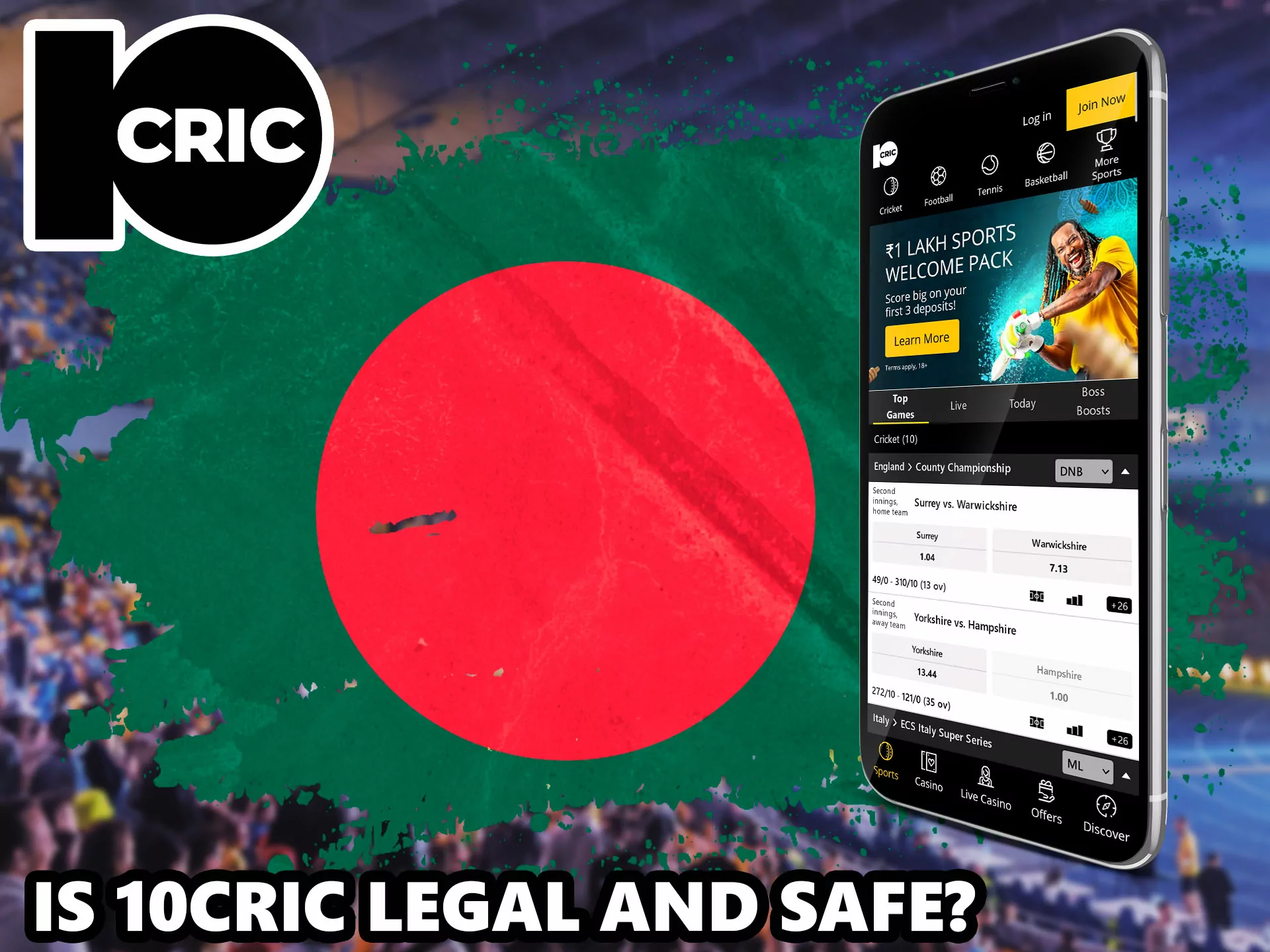 The safety of the bookmaker is not worth worrying about, as it is protected by a special license, and also complies with all laws, online betting games are officially allowed in Bangladesh.