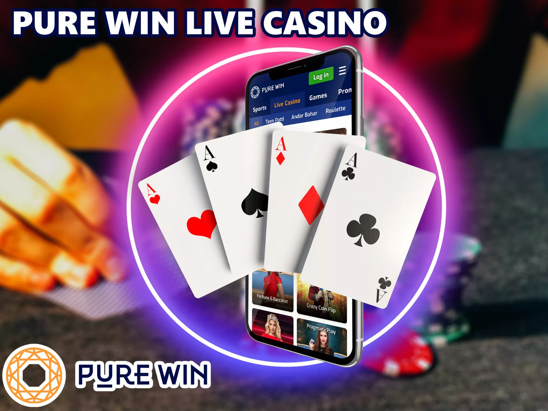 Pure Win live casino is no worse than the classic game, it will not leave you indifferent.