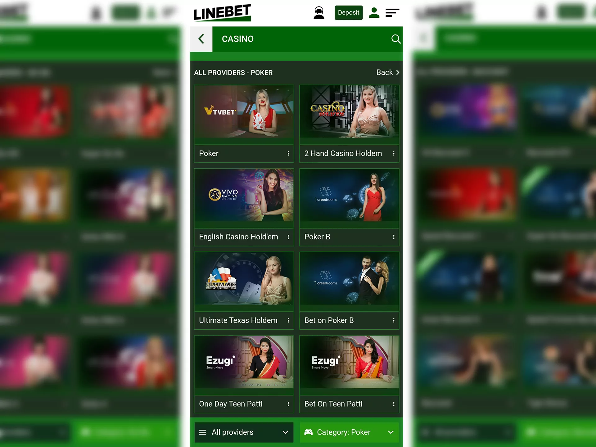 Choose you favourite Linebet casino game.