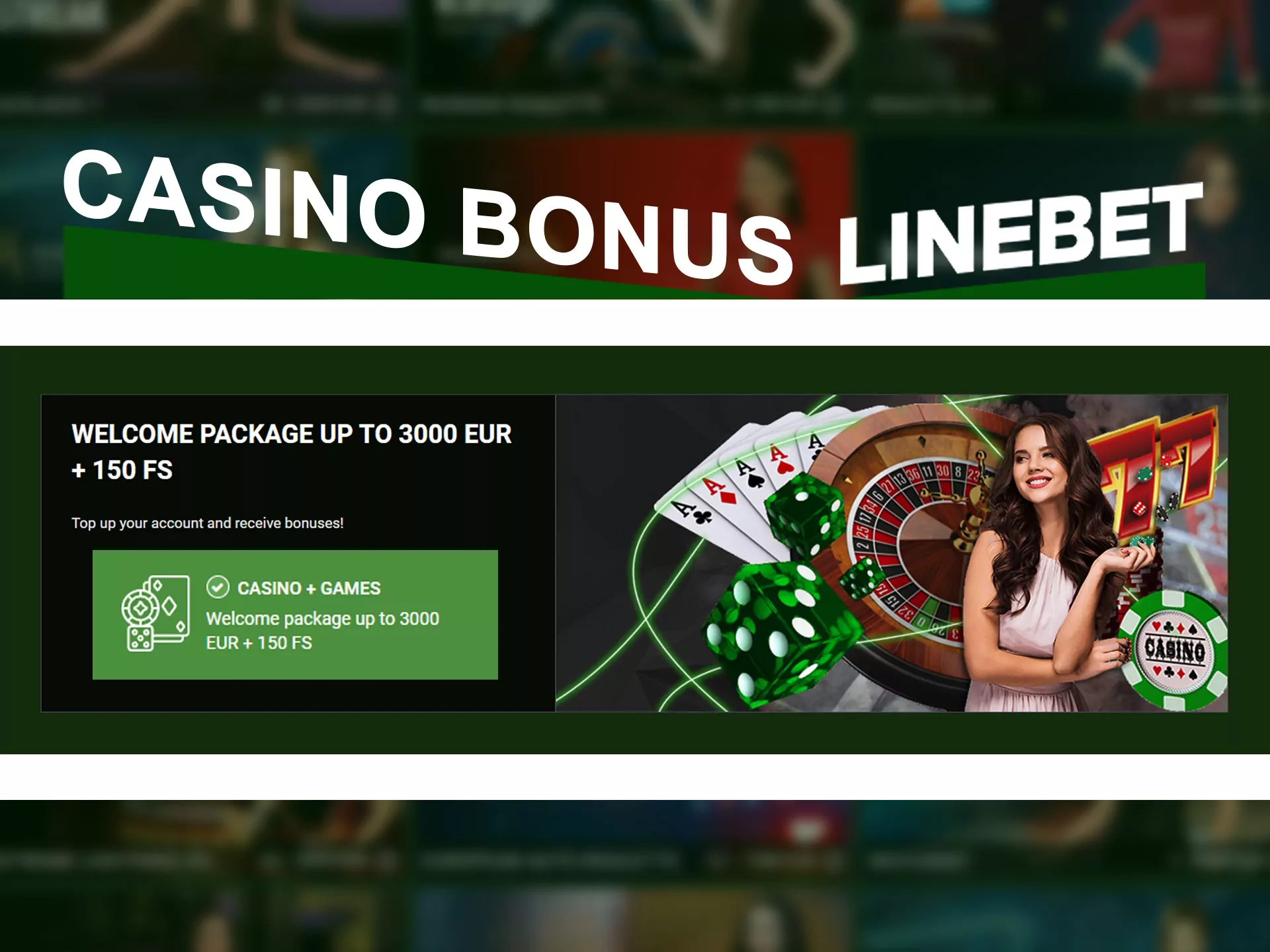 Use casino bonus after registration and win more at Linebet.