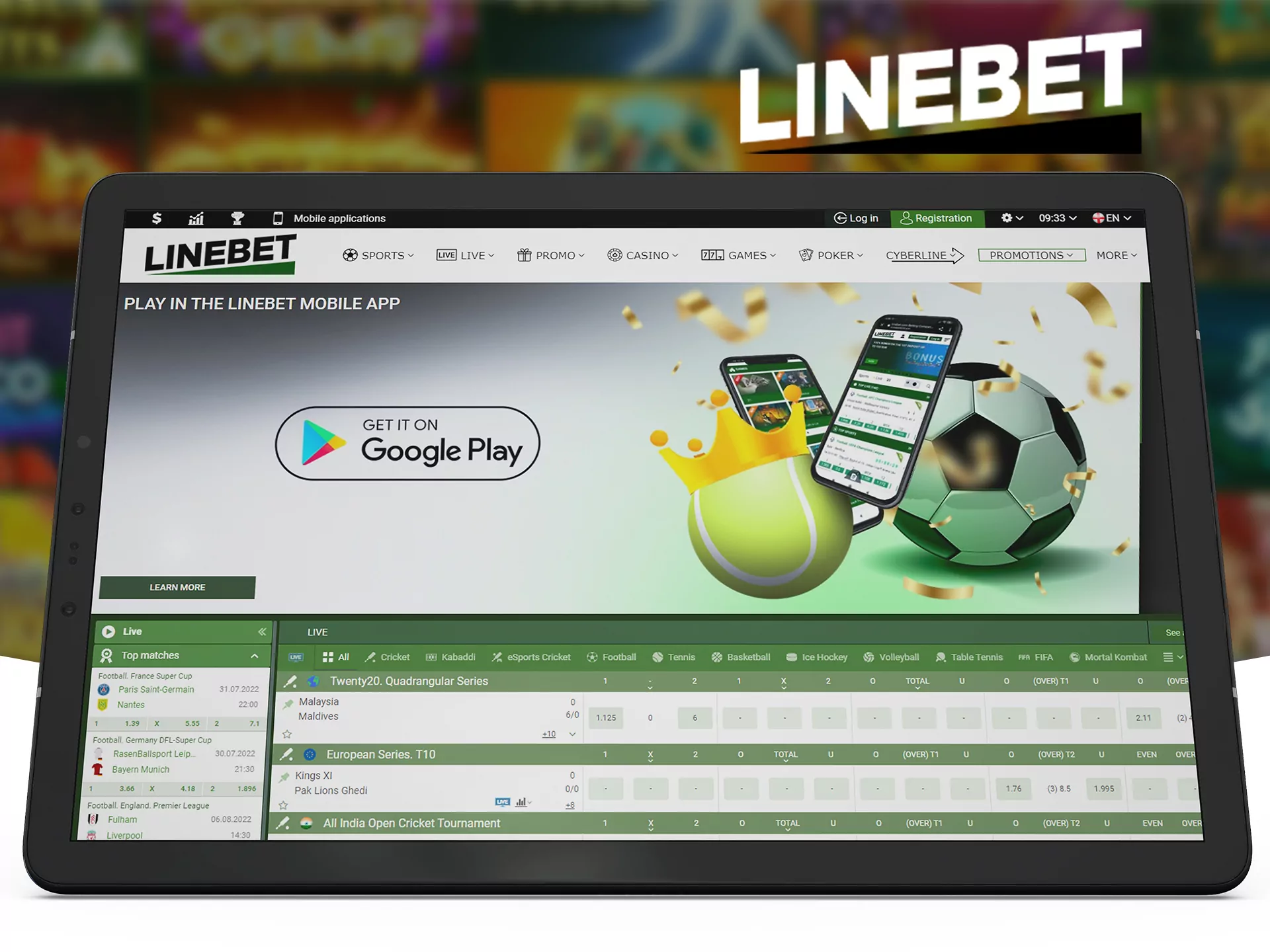 You can use Linebet website with any mobile device and make bets without downloding application.