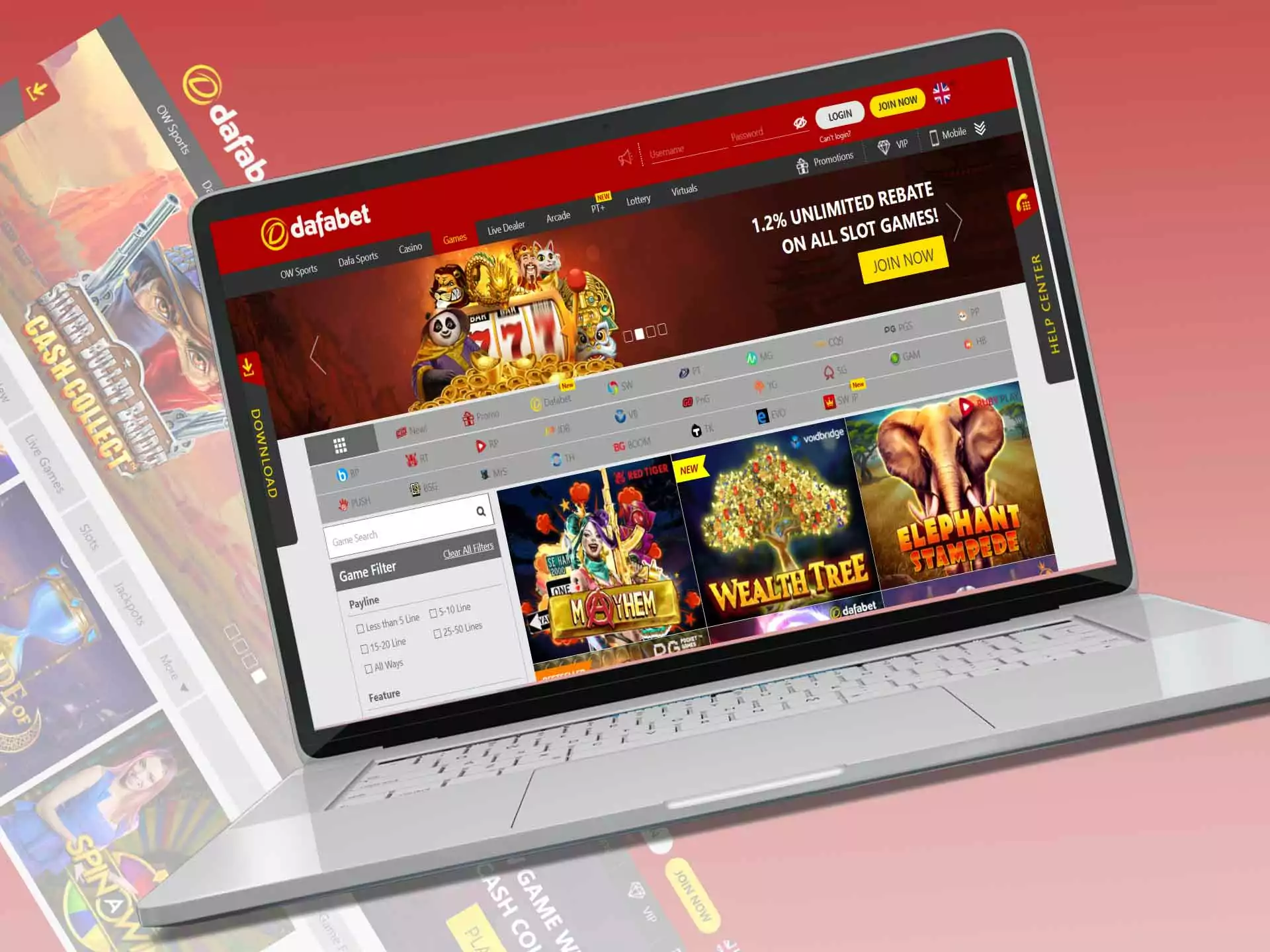 Download the Dafabet PC version on your laptop.