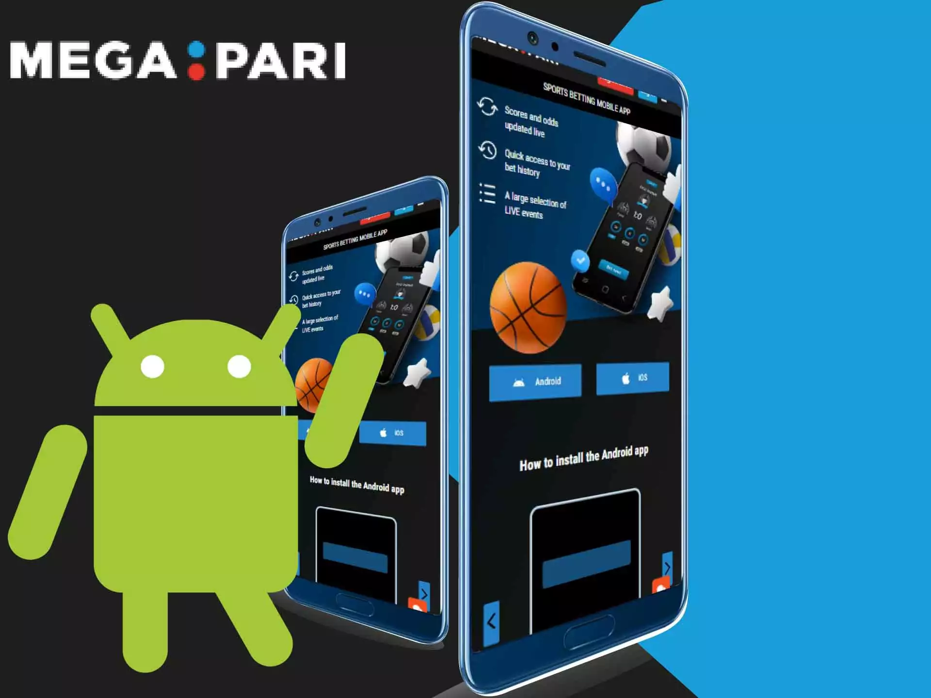 Faça o download do aplicativo Megapari no site oficial e instale -o
