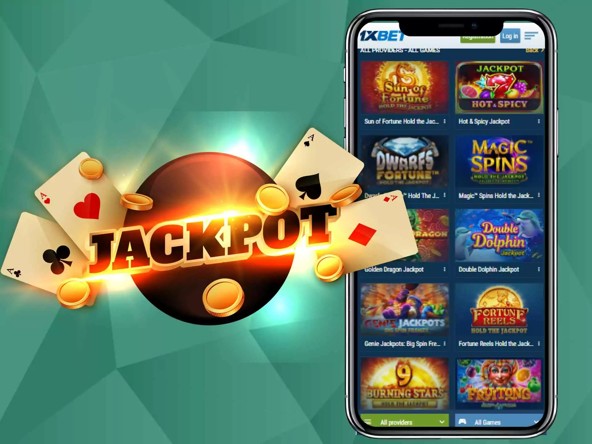 Play specific games and try to win jackpots.