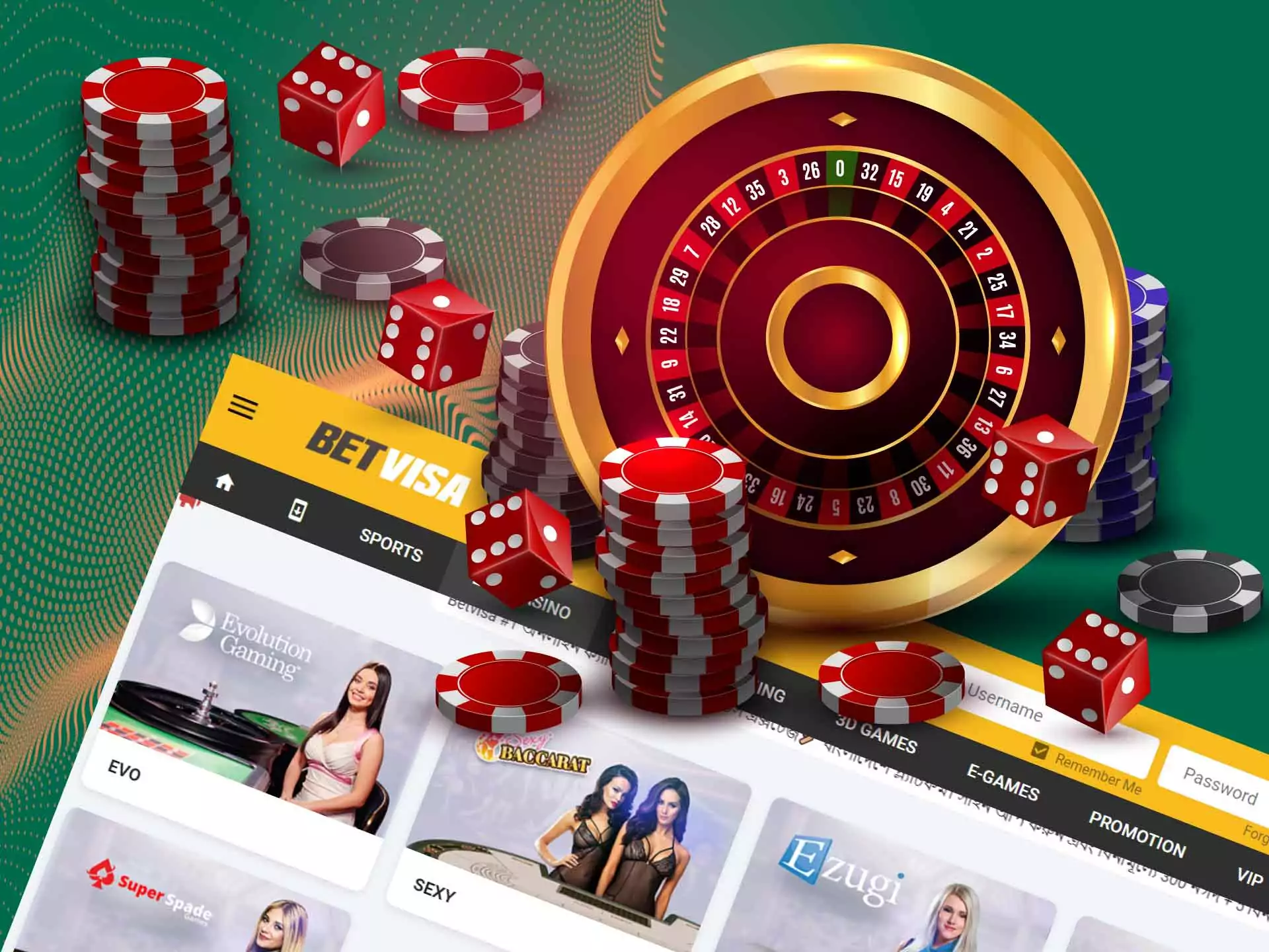 There are several types of roulette that you can play at BetVisa.