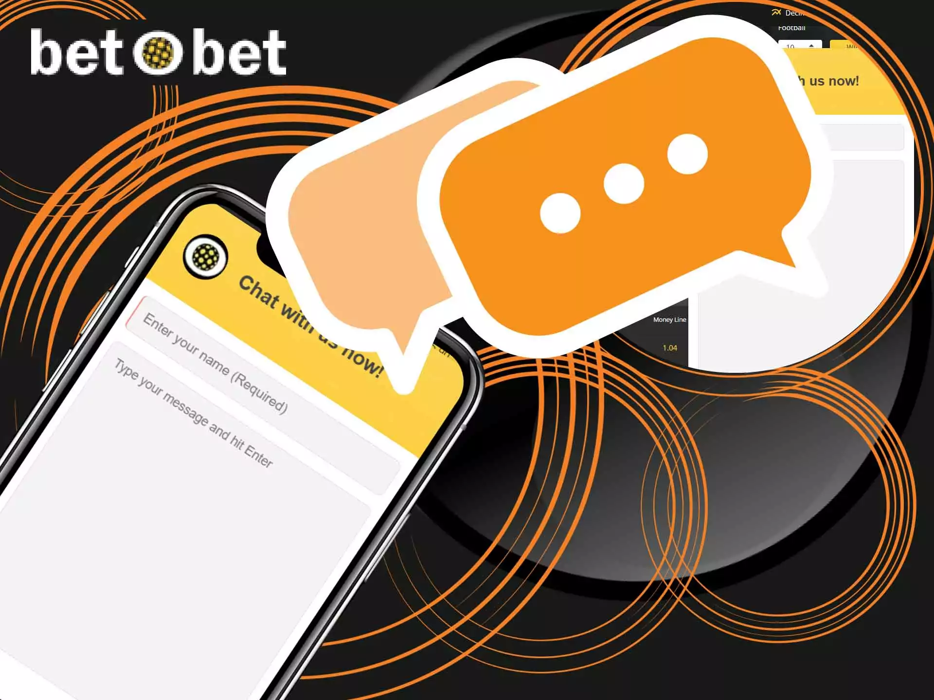 There is a live support chat in the BetOBet app.