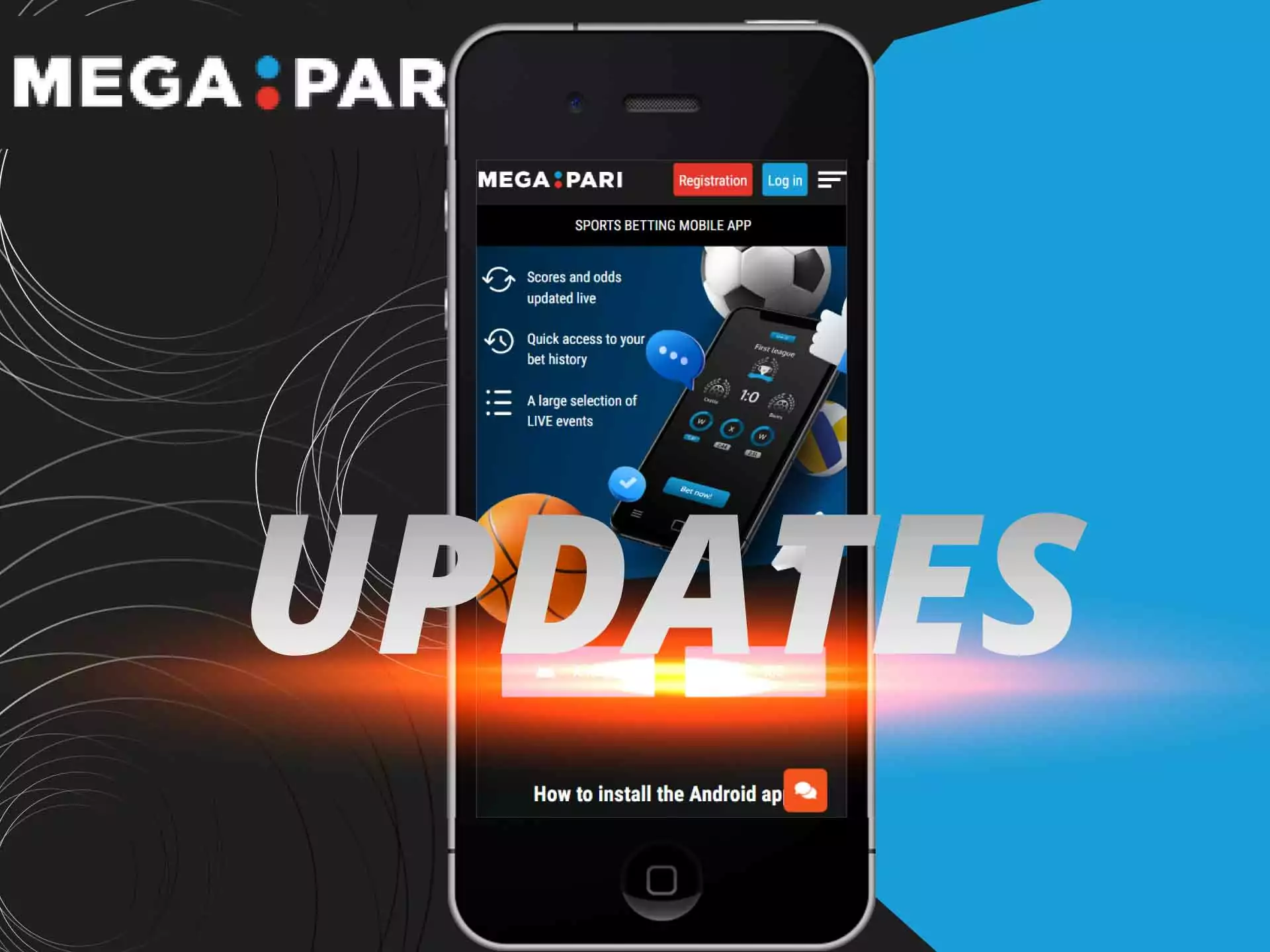 Faça o download da versão real do aplicativo no site da Megapari para manter o aplicativo atualizado