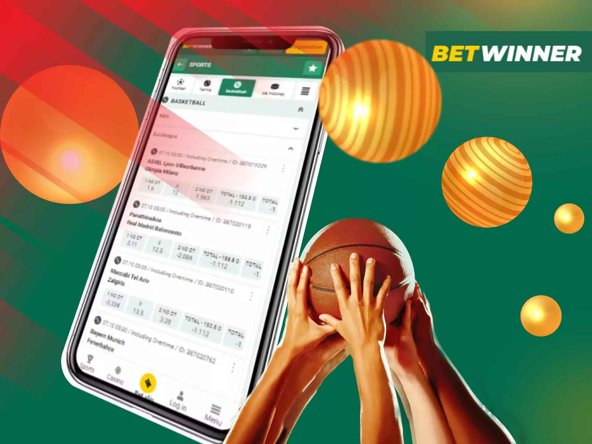 Bet on different basketball leagues and win from them.