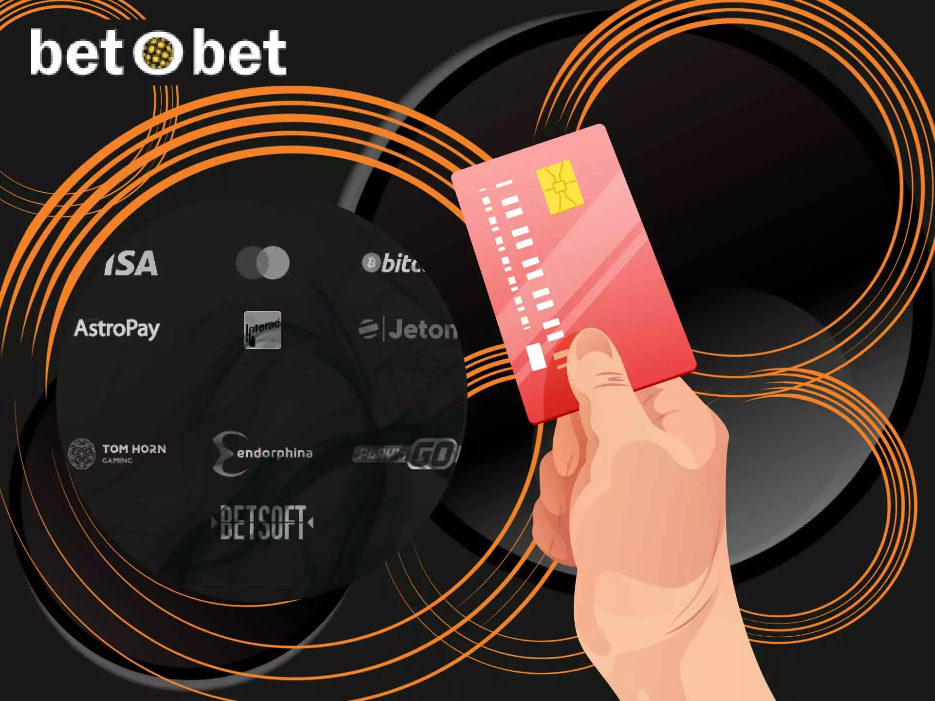 Choose a payment system to top up the BetOBet account.