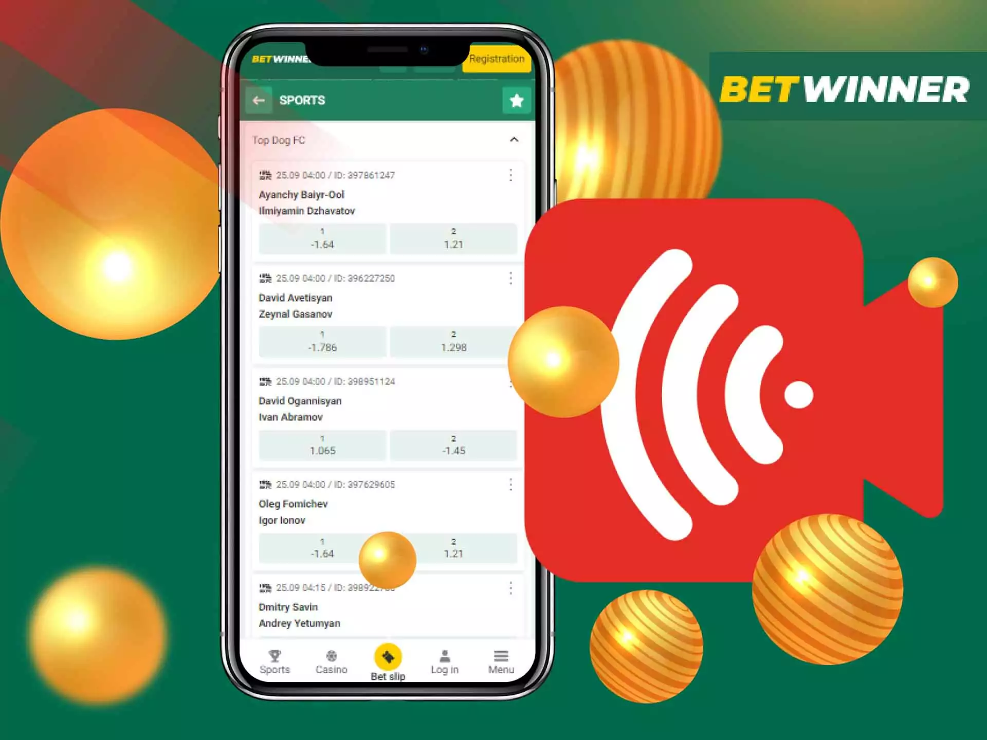 On the Betwinner site you can bet during the match.