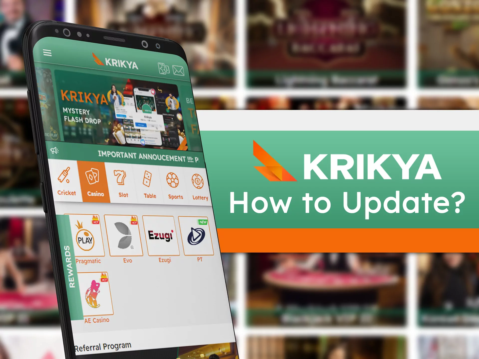 You don't need to update your Krikya app.