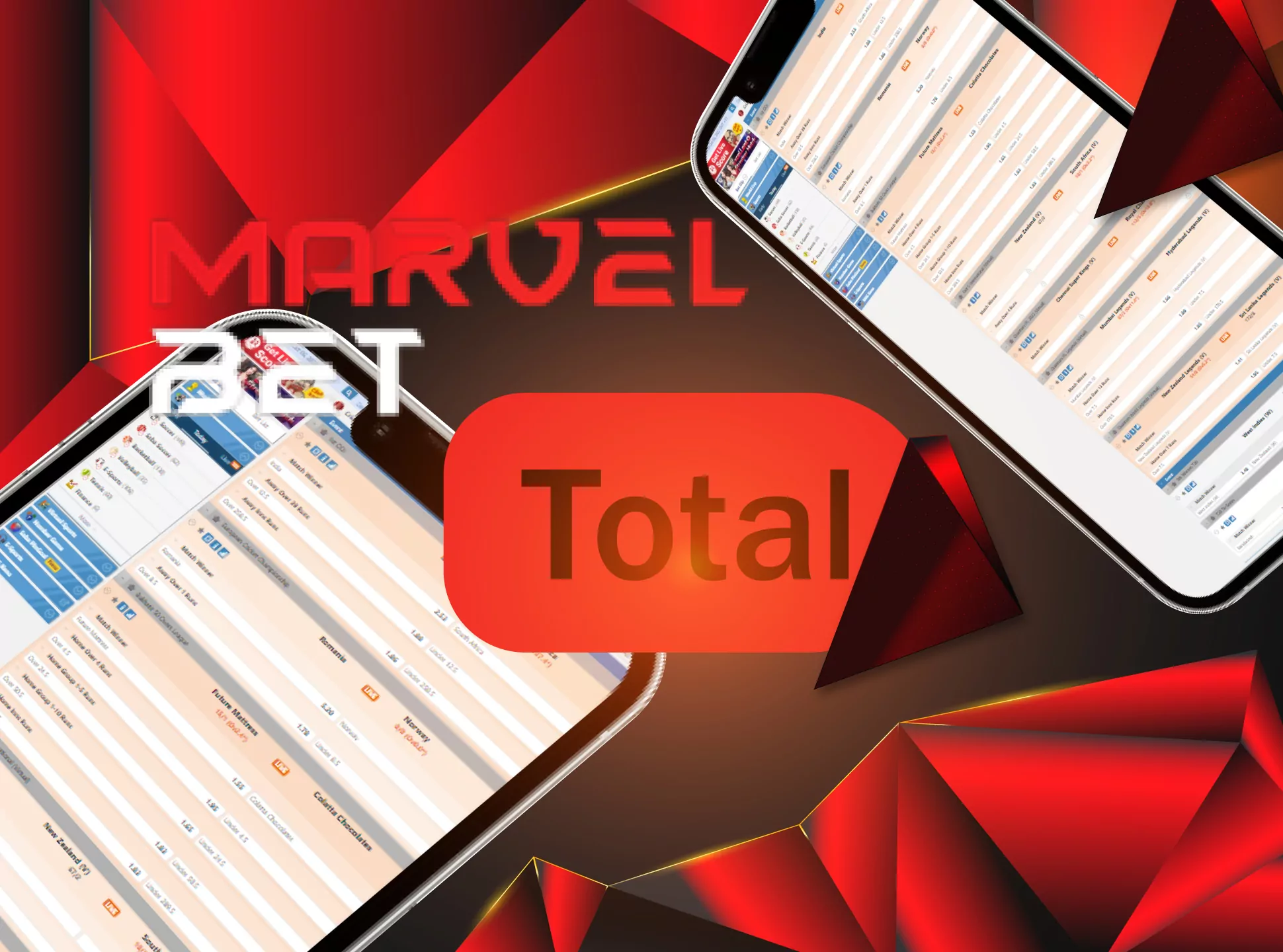 Total bets are one of the most popular type of bets at Marvelbet.