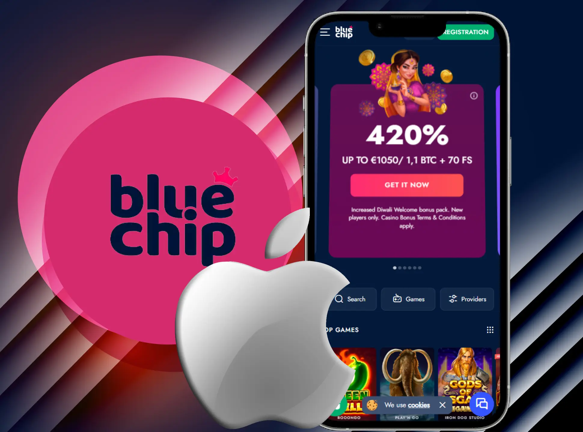 Open the Bluechip website on your iPhone.