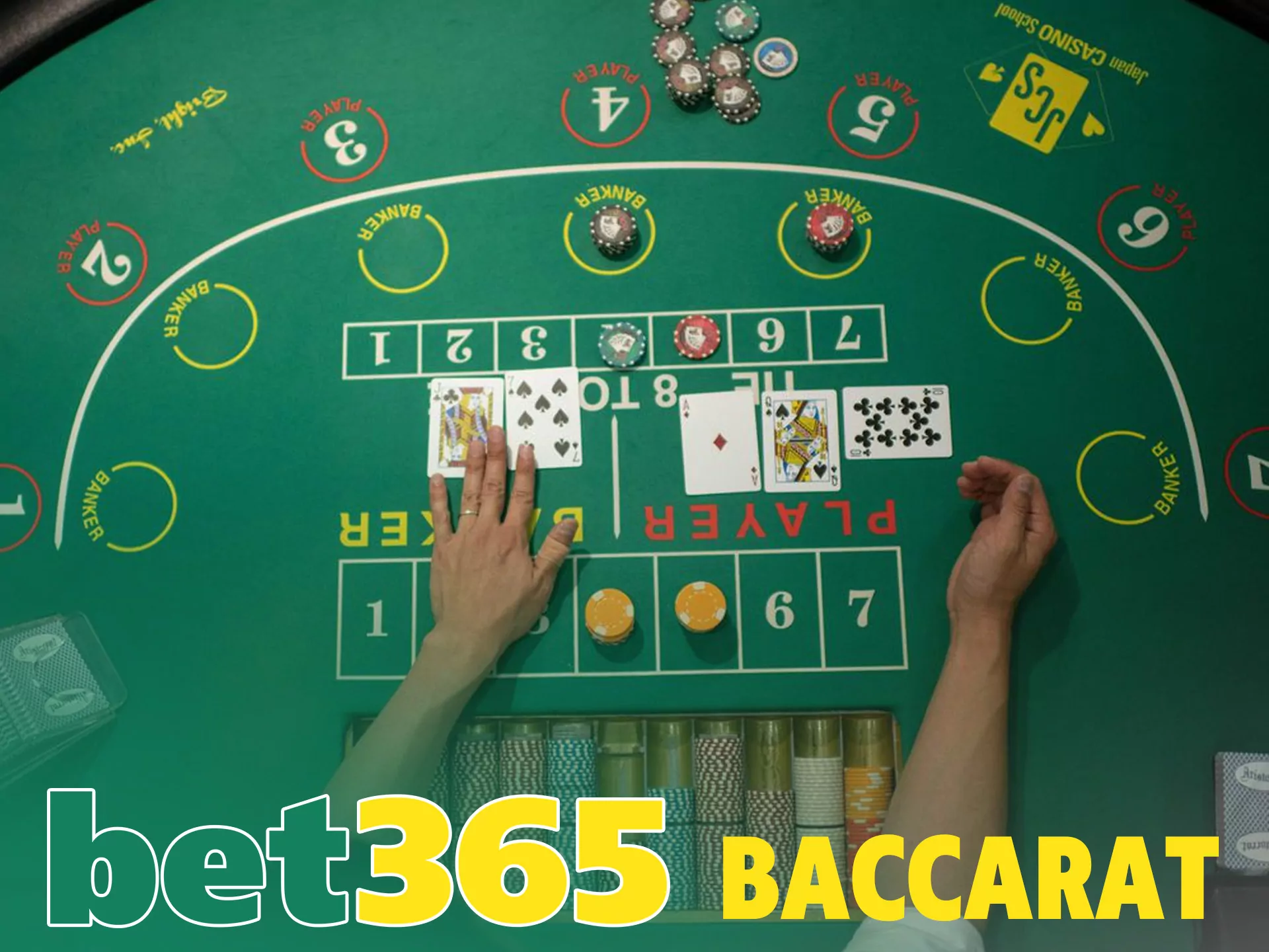 Play baccarat games at Bet365.