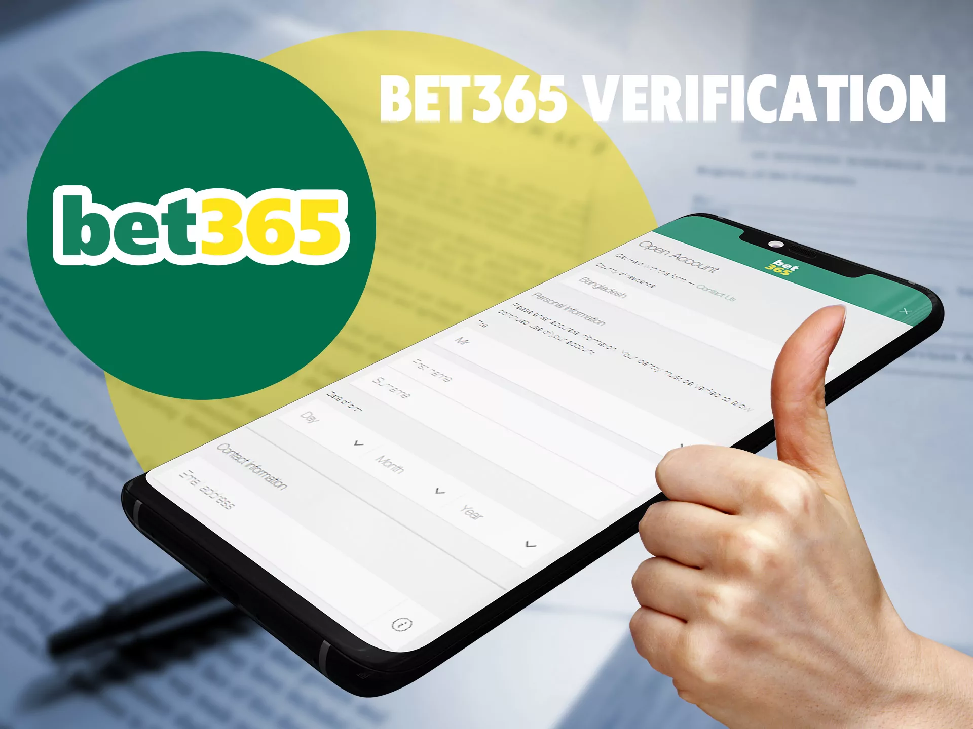 Verify your account for start betting and gambling.