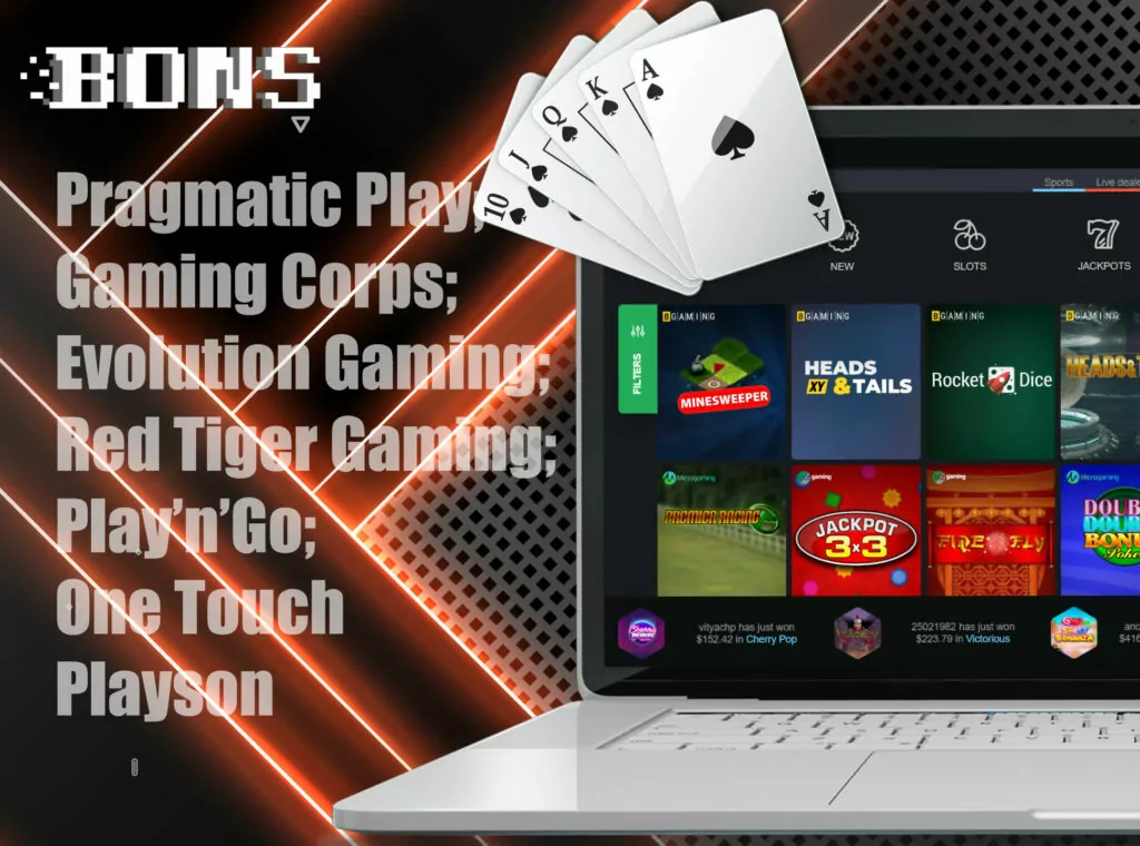 Bons casino has support of various games providers.